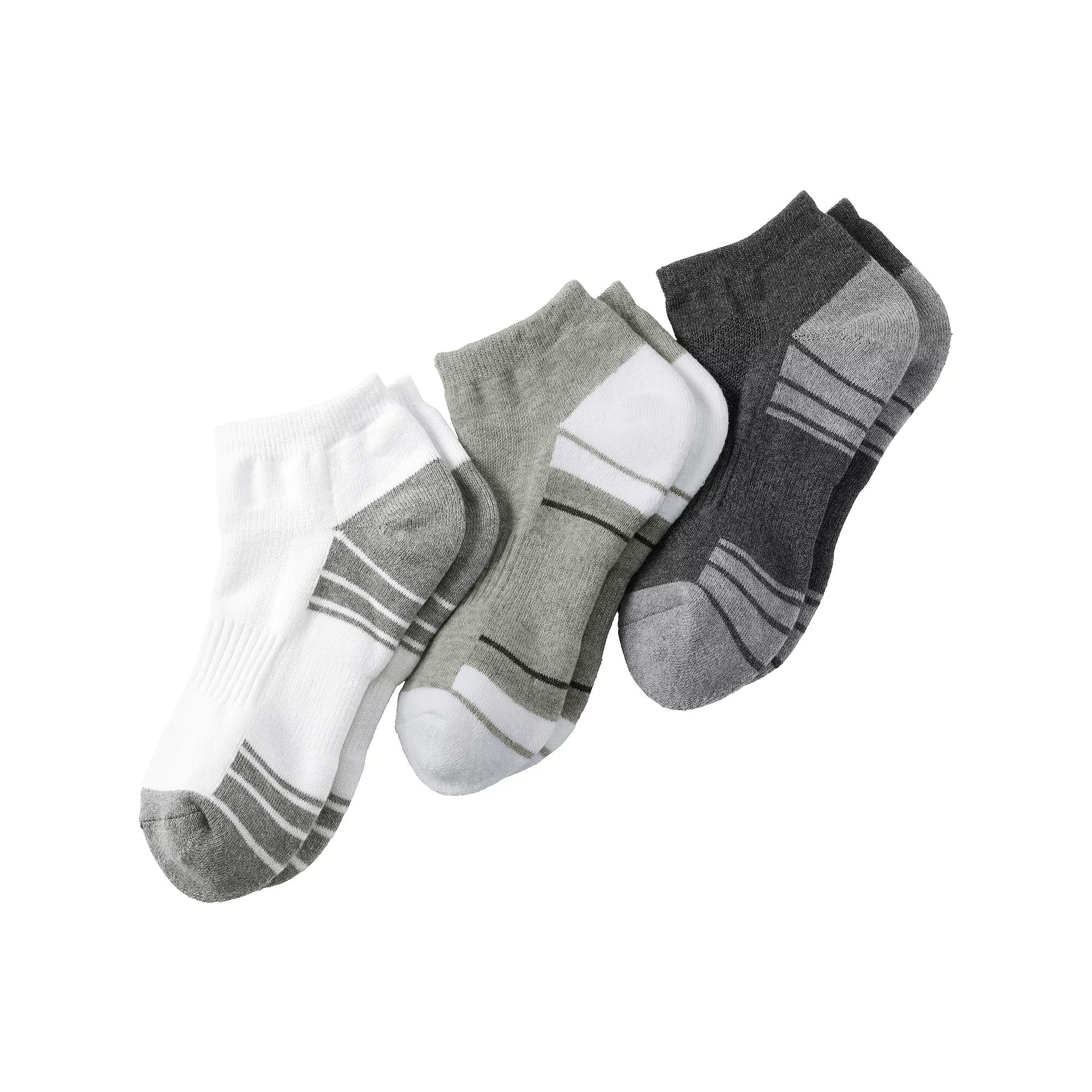 Women's Lands' End 3-Pack Performance Sock, Size: Large-XL, Gray Heathers Product Image