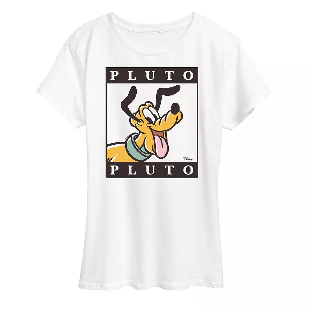 Disney's Pluto Women's Type Block Graphic Tee,  Product Image