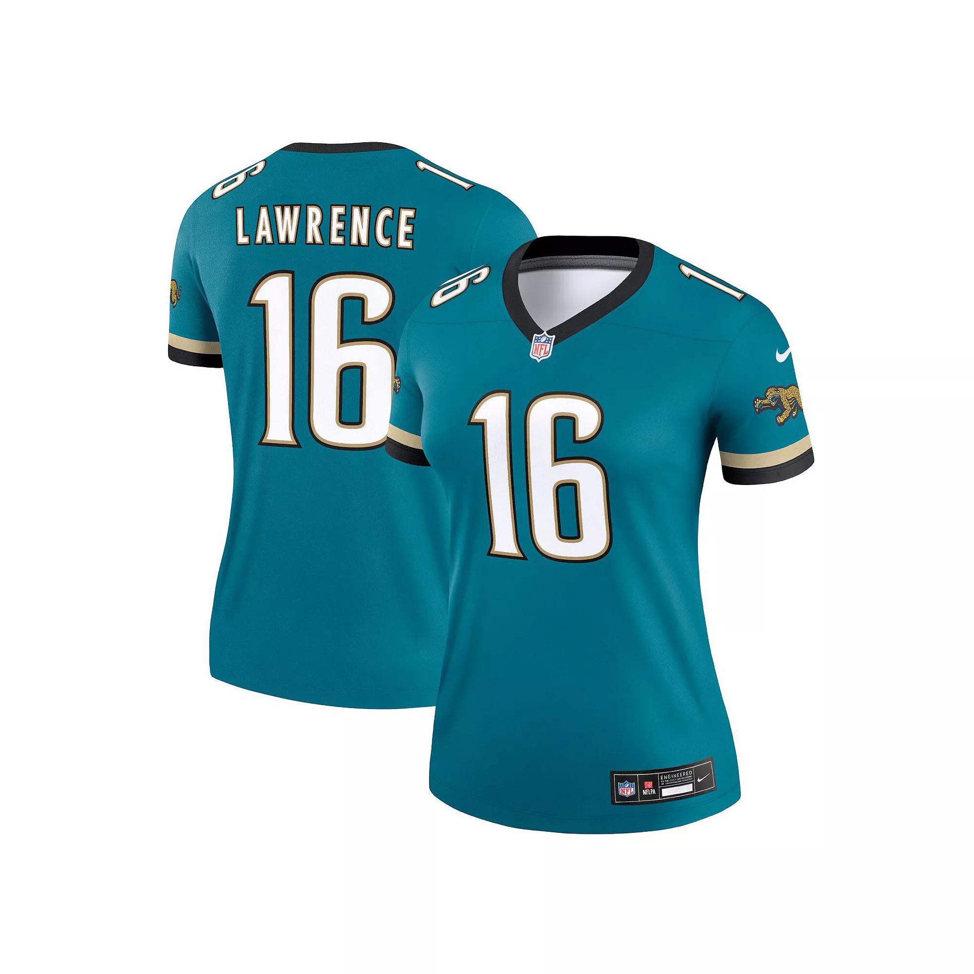 Women's Nike Trevor Lawrence Prowler Throwback Teal Jacksonville Jaguars Alternate Legend Player Performance Top,  Product Image