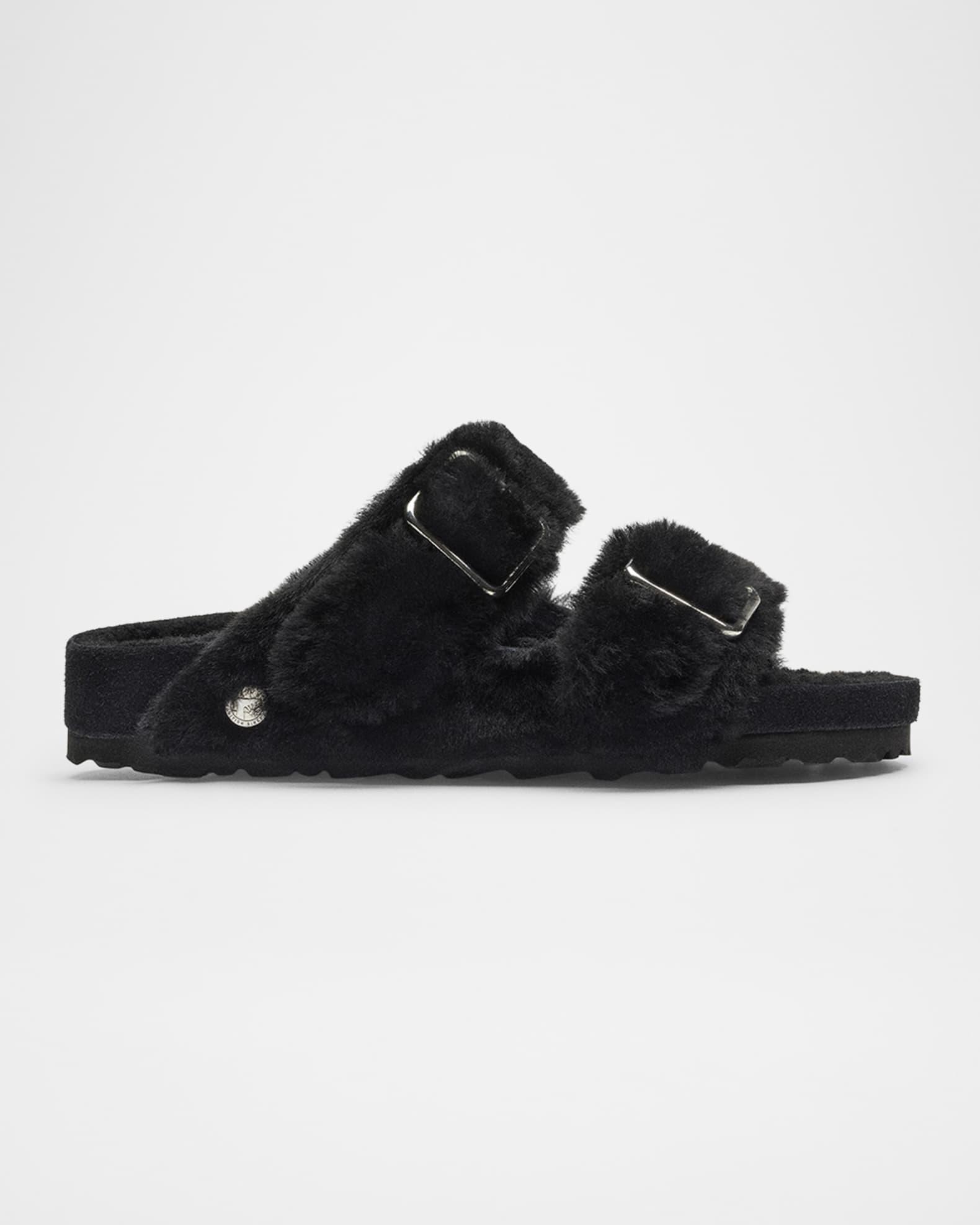Arizona Shearling Dual-Buckle Slide Sandals Product Image