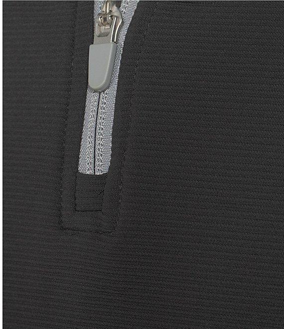 Roundtree & Yorke Big & Tall Performance Long Sleeve Performance Solid Quarter Zip Pullover Product Image