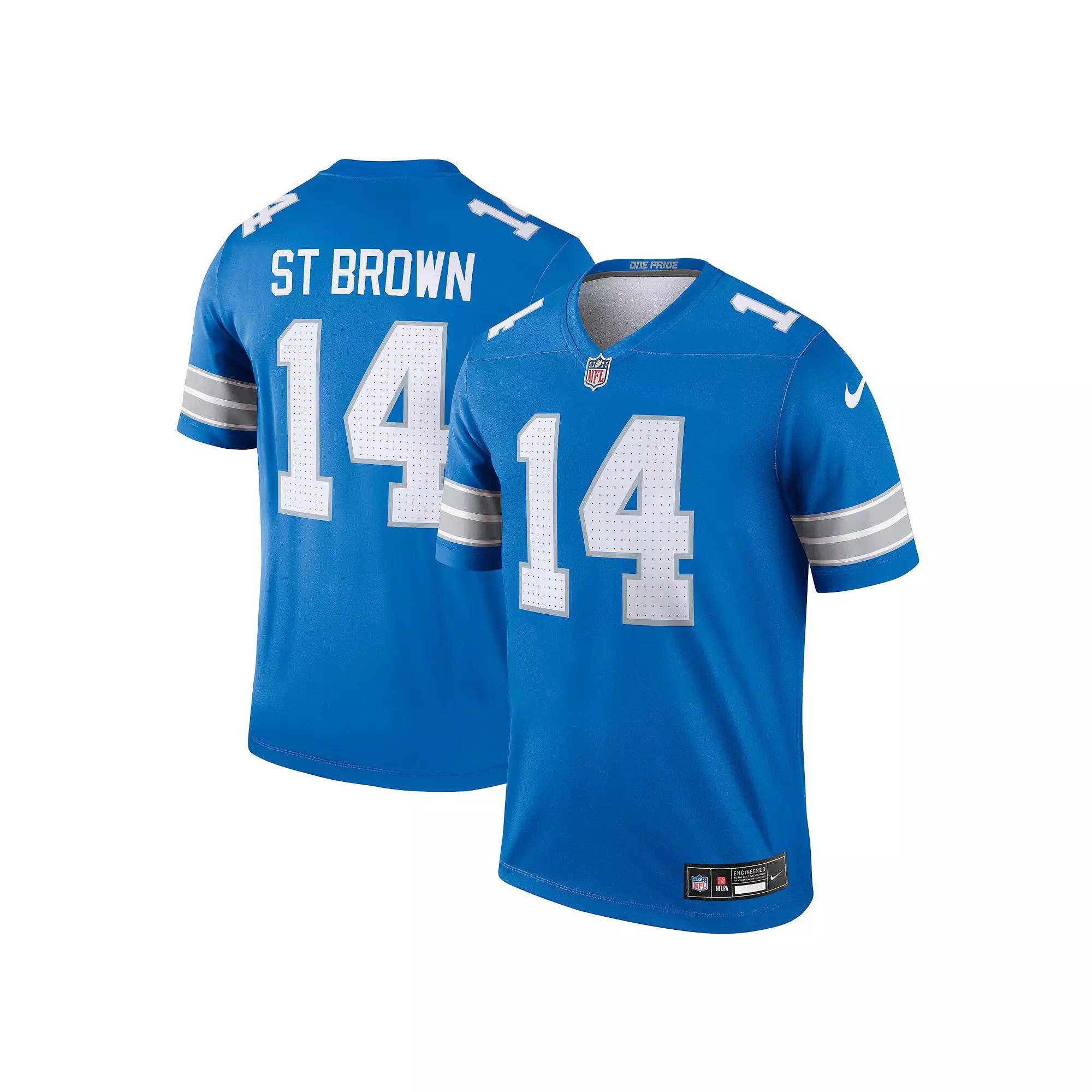 Men's Nike Amon-Ra St. Brown Blue Detroit Lions Legend Jersey,  Product Image
