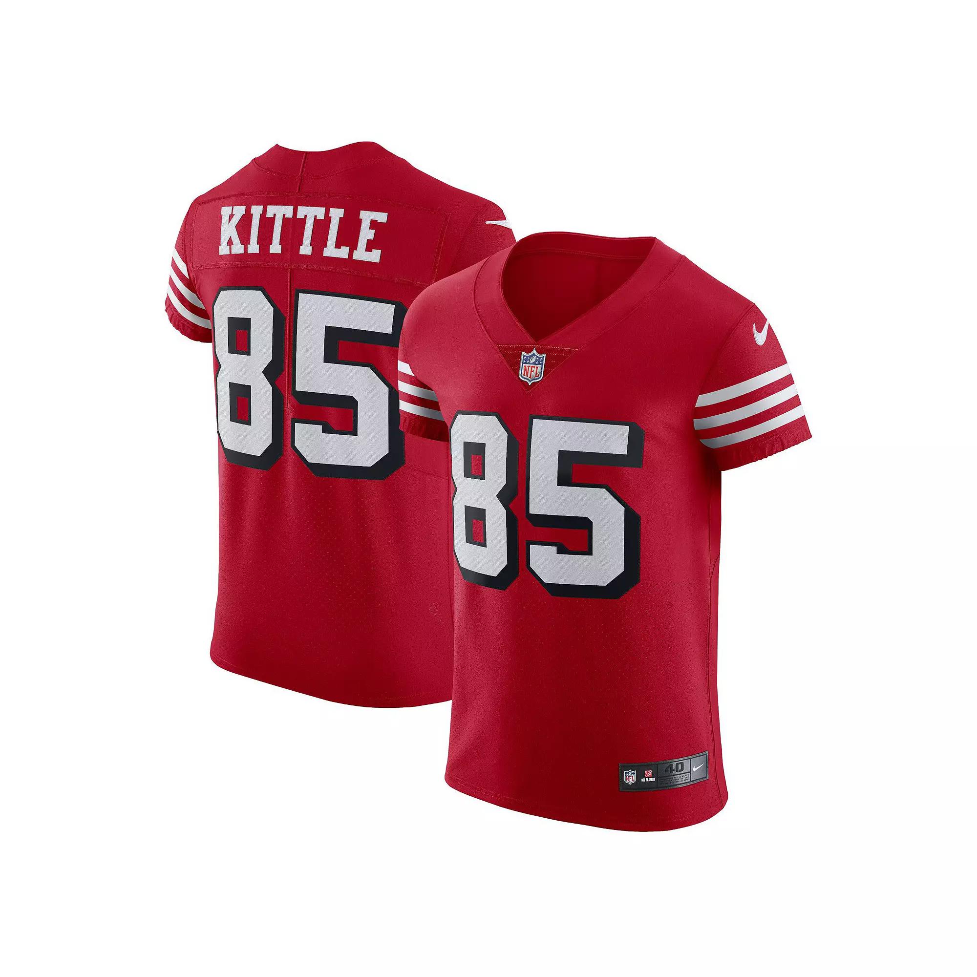 Men's Nike George Kittle Scarlet San Francisco 49ers Alternate Vapor Elite Jersey,  Product Image
