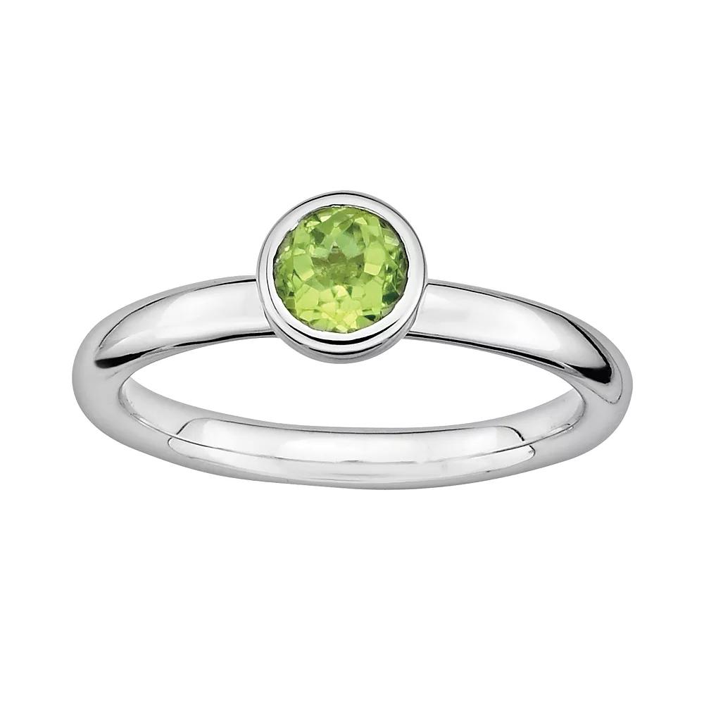 Stacks & Stones Sterling Sterling Silver Peridot Stack Ring, Women's, Size: 10 Product Image