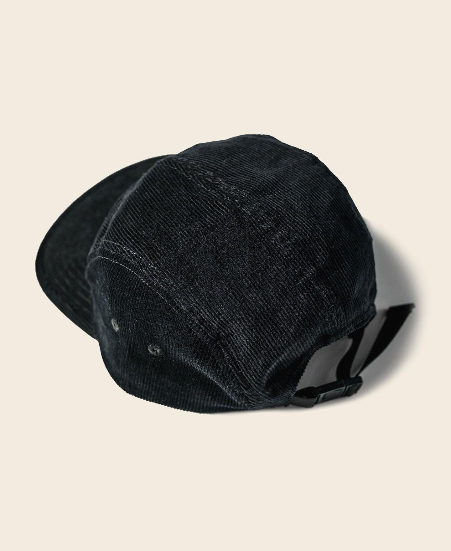 12.5 oz Corduroy 5 Panel Cap - Black Product Image