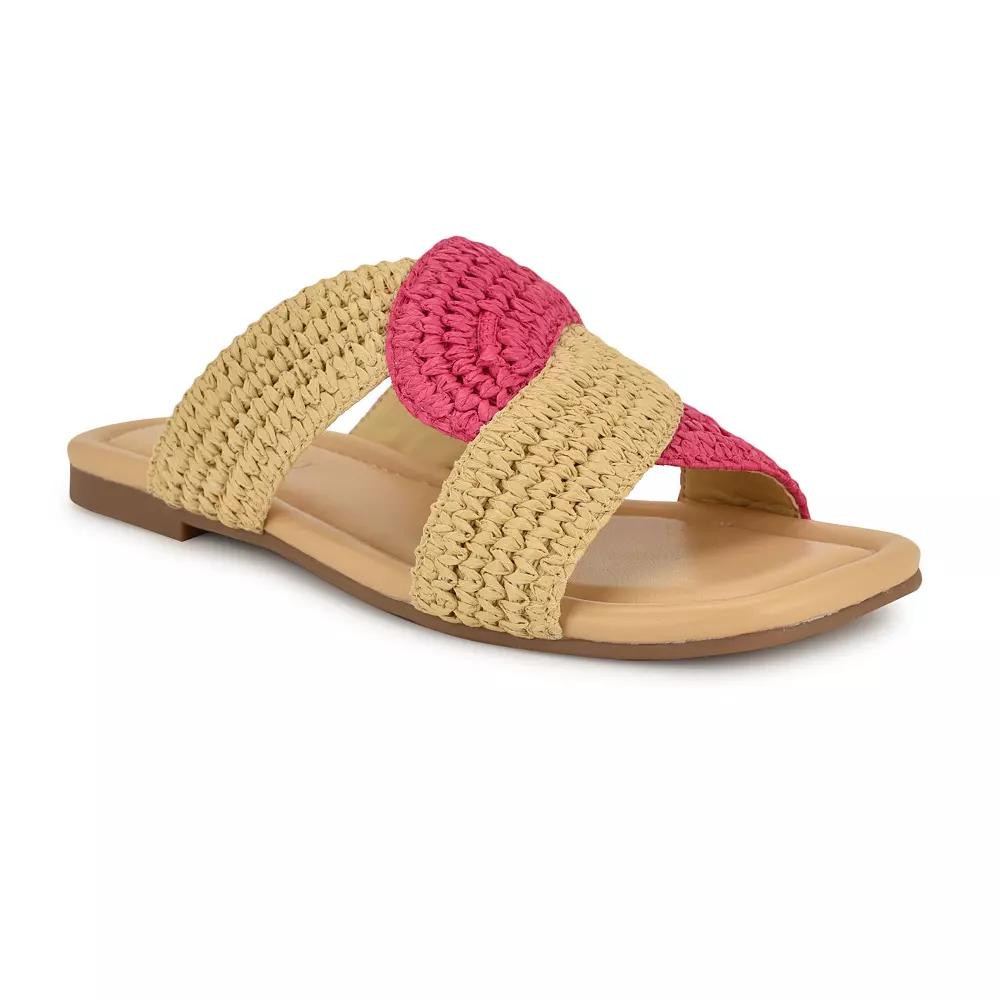 Nine West Quara Square Toe Flat Slip-On Women's Casual Sandals, Size: 9.5, Light Natural Pink Product Image