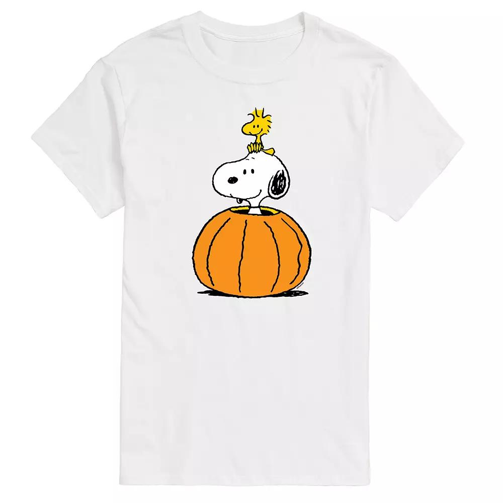 Men's Peanuts Snoopy Woodstock Pumpkin Graphic Tee,  Product Image