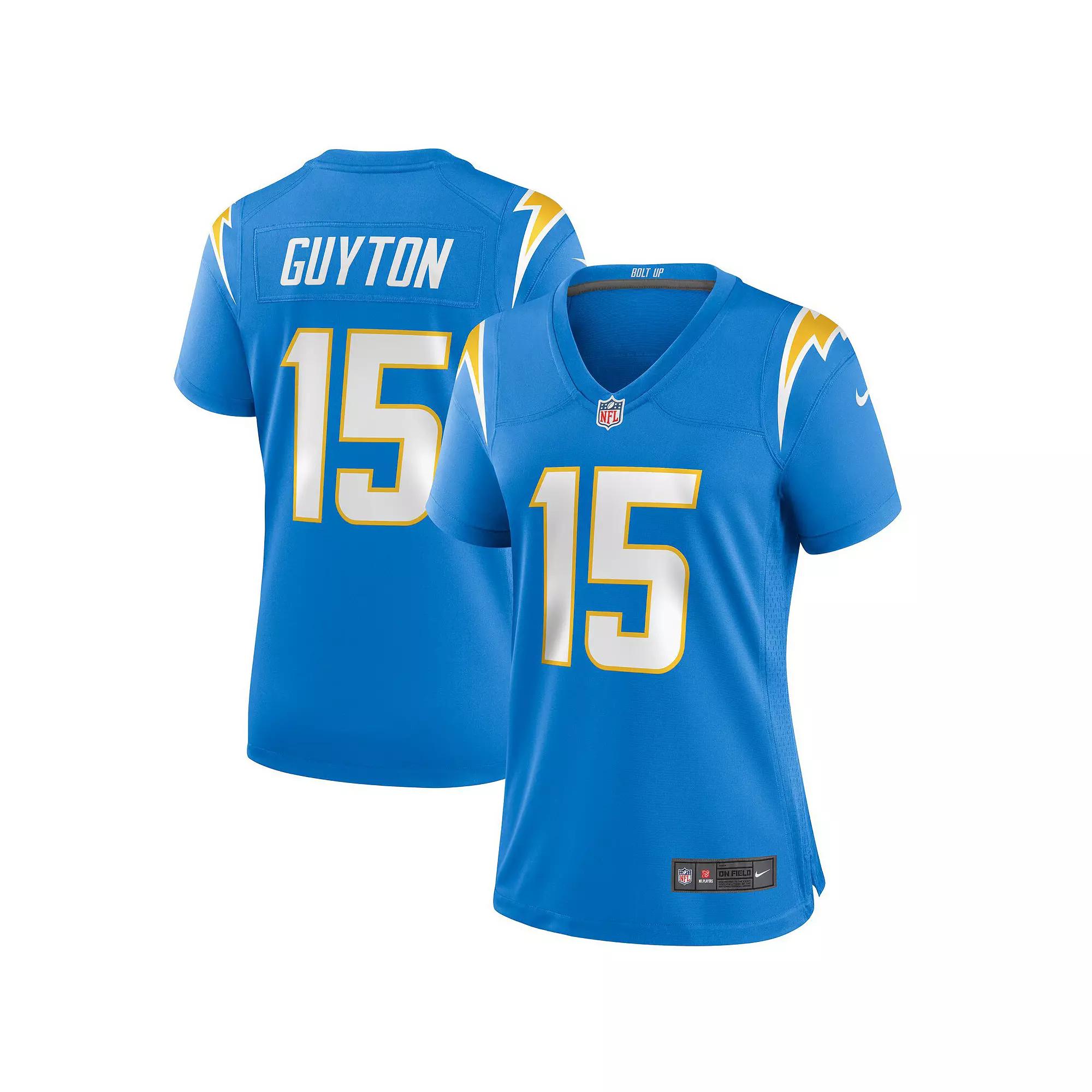 Women's Nike Jalen Guyton Powder Blue Los Angeles Chargers Game Player Jersey, Size: Medium, Light Product Image