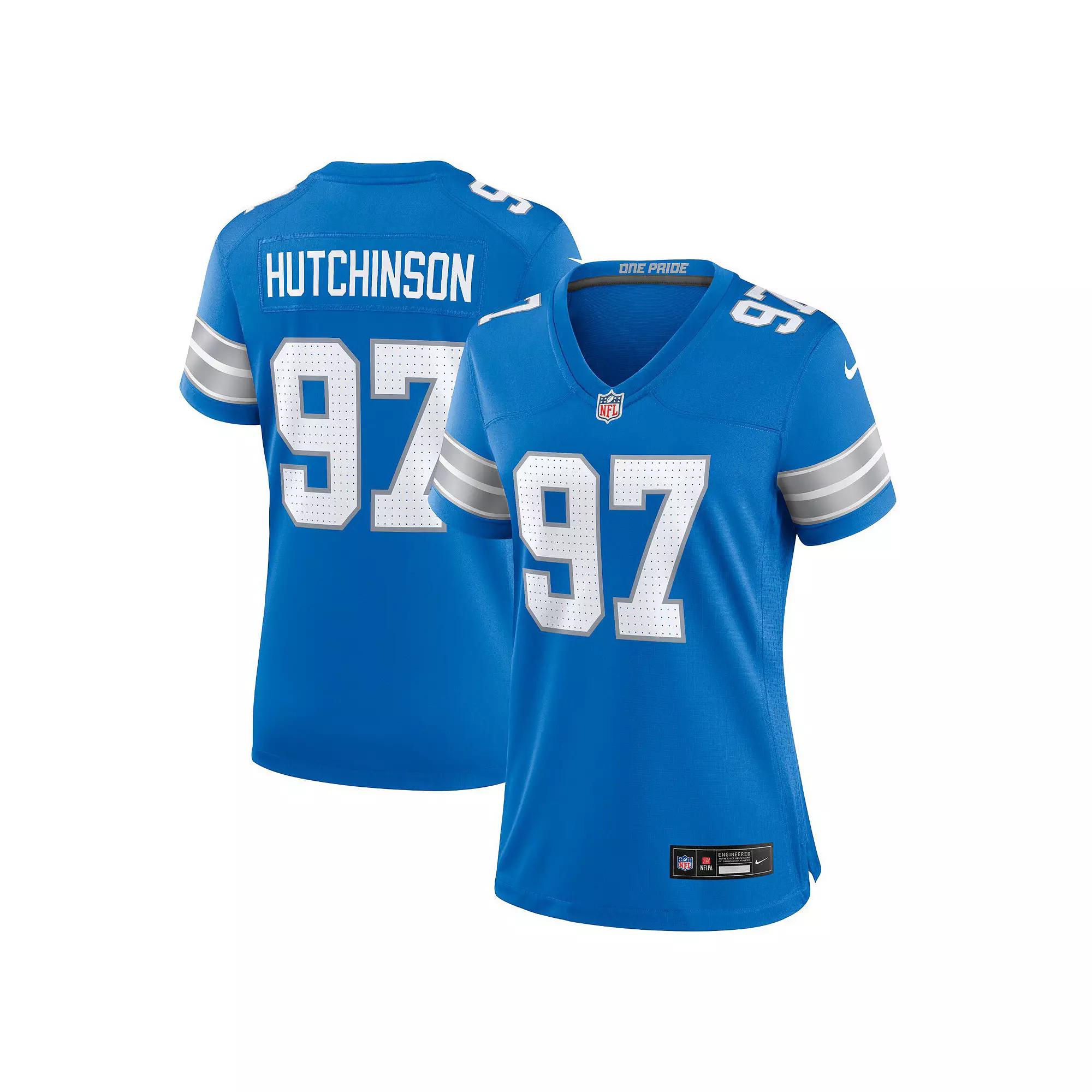 Women's Nike Aidan Hutchinson Blue Detroit Lions Game Jersey,  Product Image