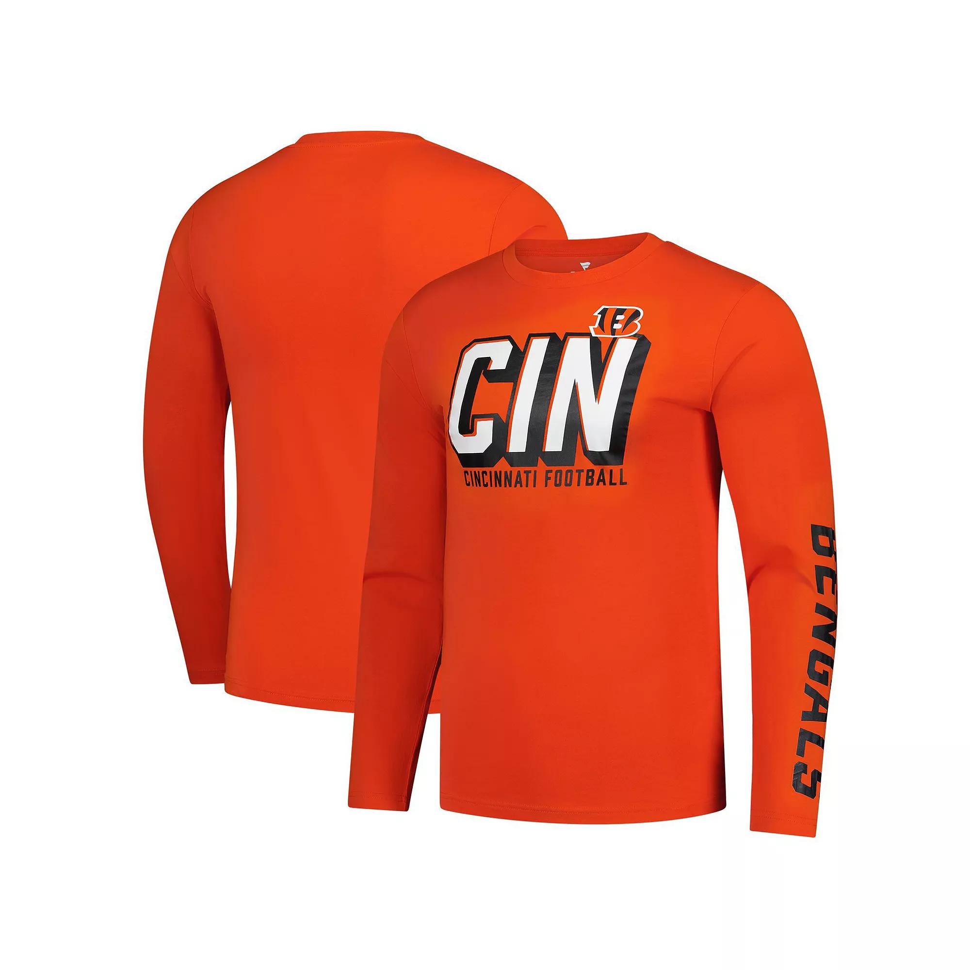 Men's Fanatics  Orange Cincinnati Bengals Long Sleeve T-Shirt, Size: 5XL Product Image