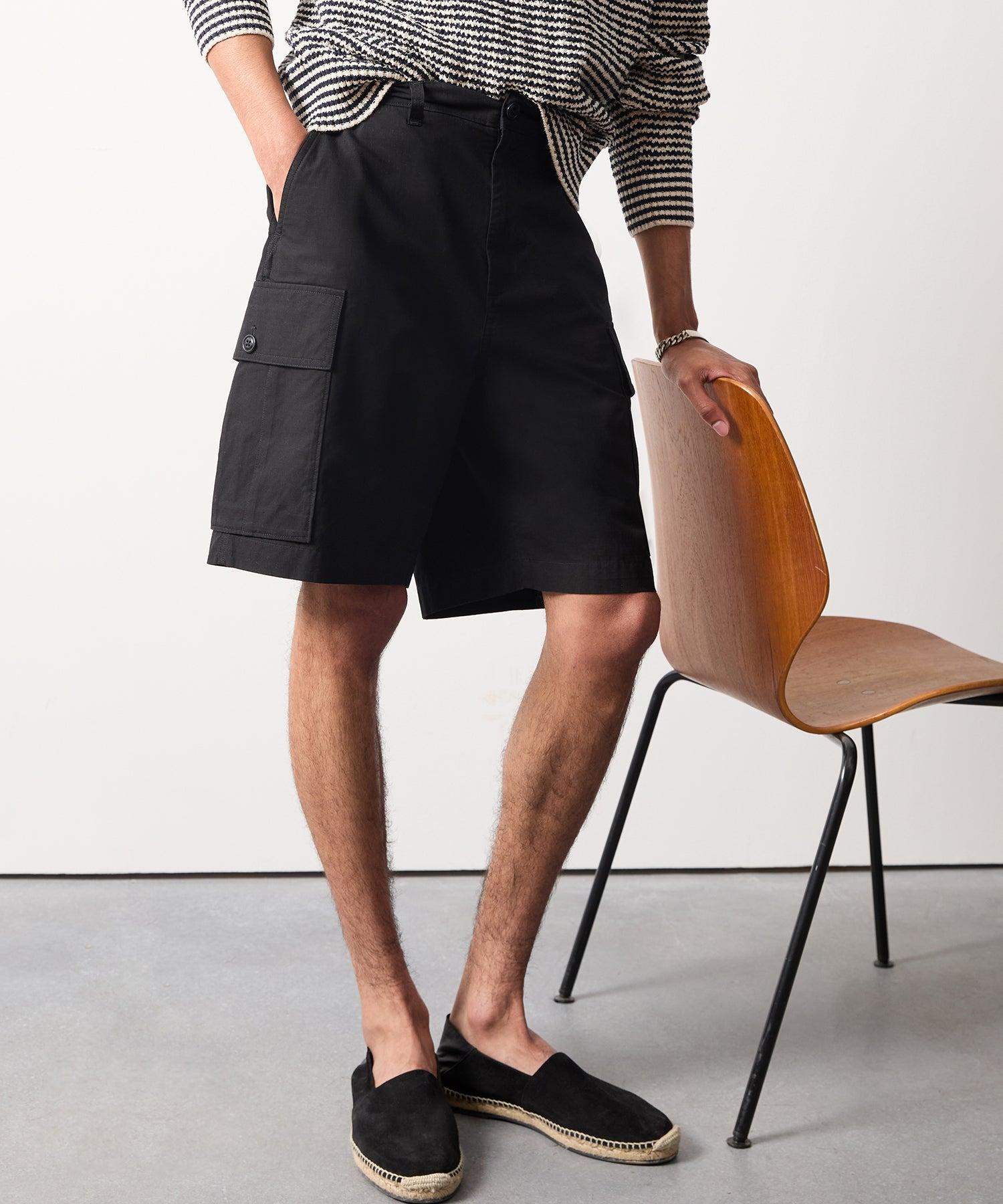 9" Japanese Ripstop Cargo Short in Black Product Image