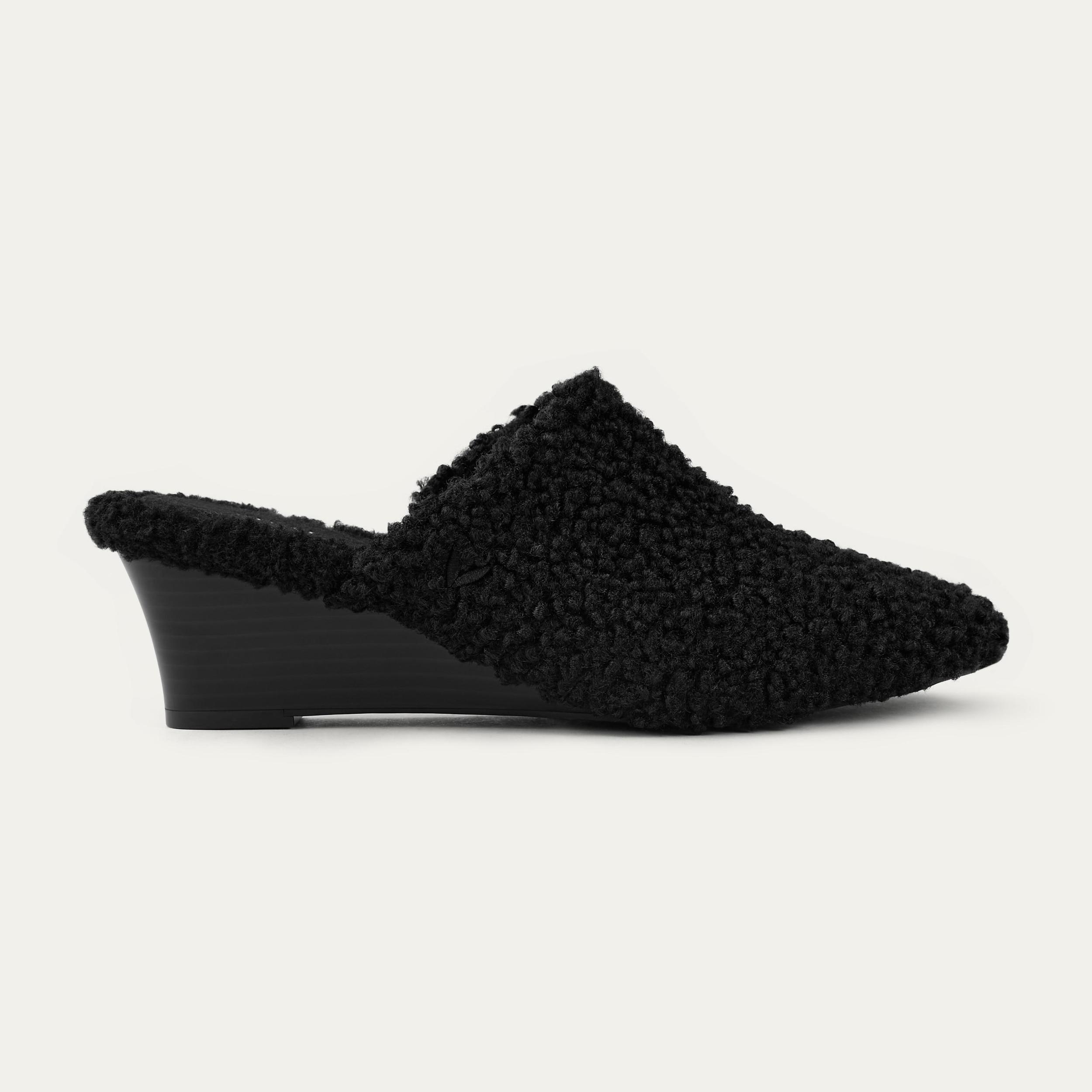 Square-Toe Wedge Mules (Margot Wedge Mules) Product Image