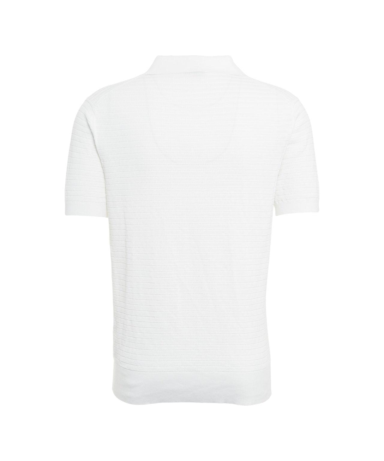 Textured knit polo shirt Product Image