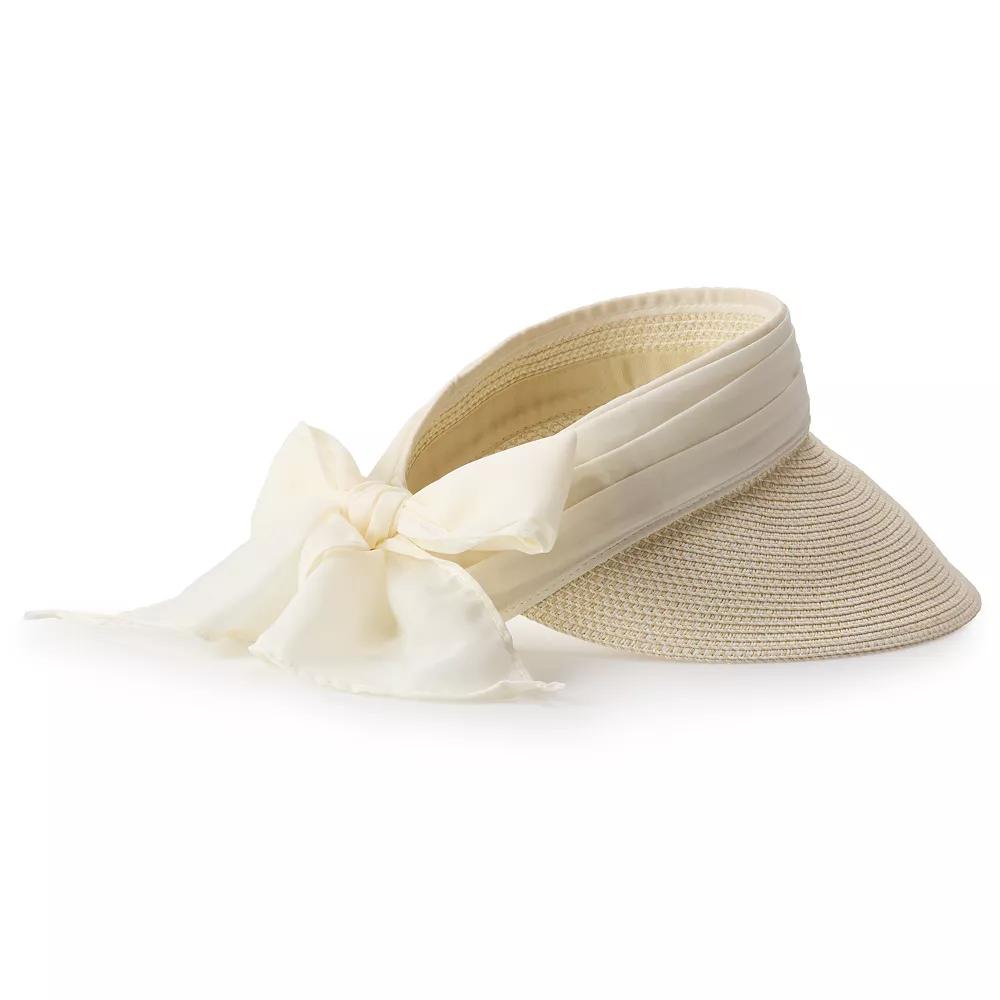 Women's LC Lauren Conrad Tie Back Visor, Ivory Combo Product Image