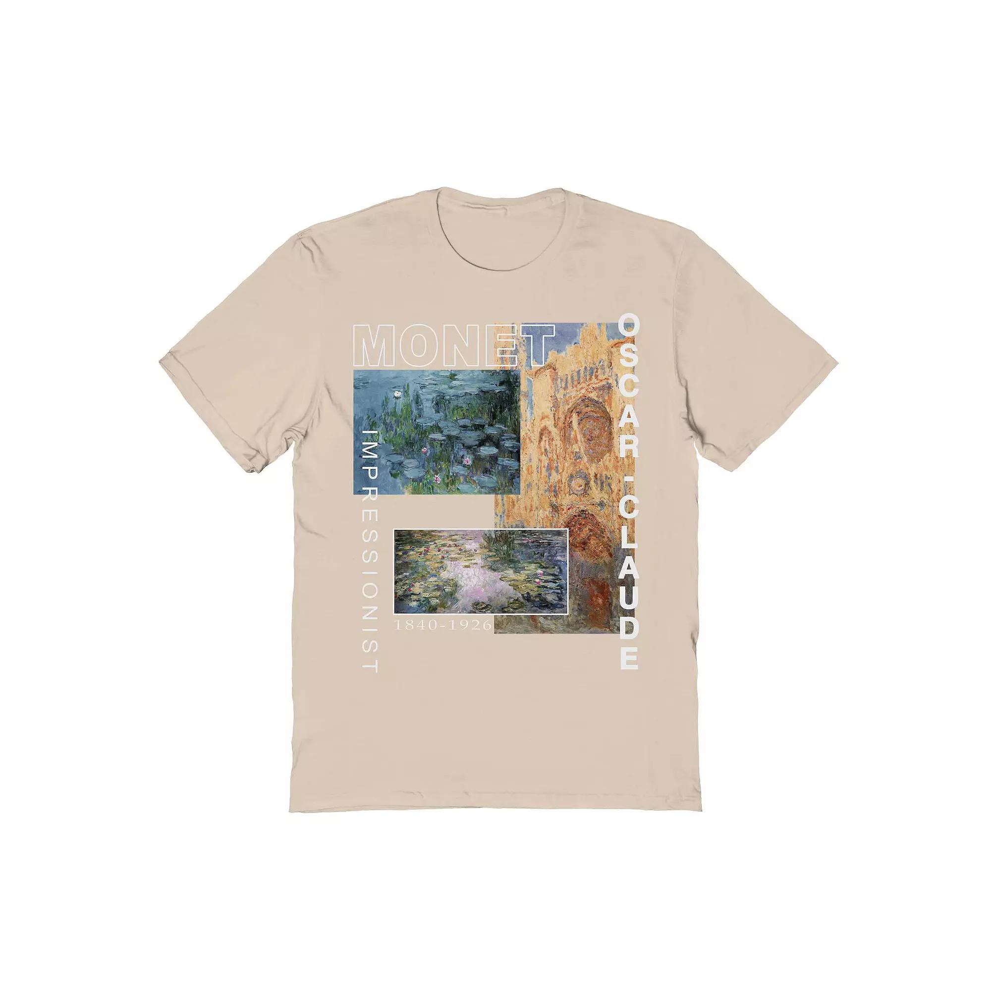 Mens Monet's Greatest Hits Fine Art Graphic Tee, Men's, Size: Large, Brown Product Image