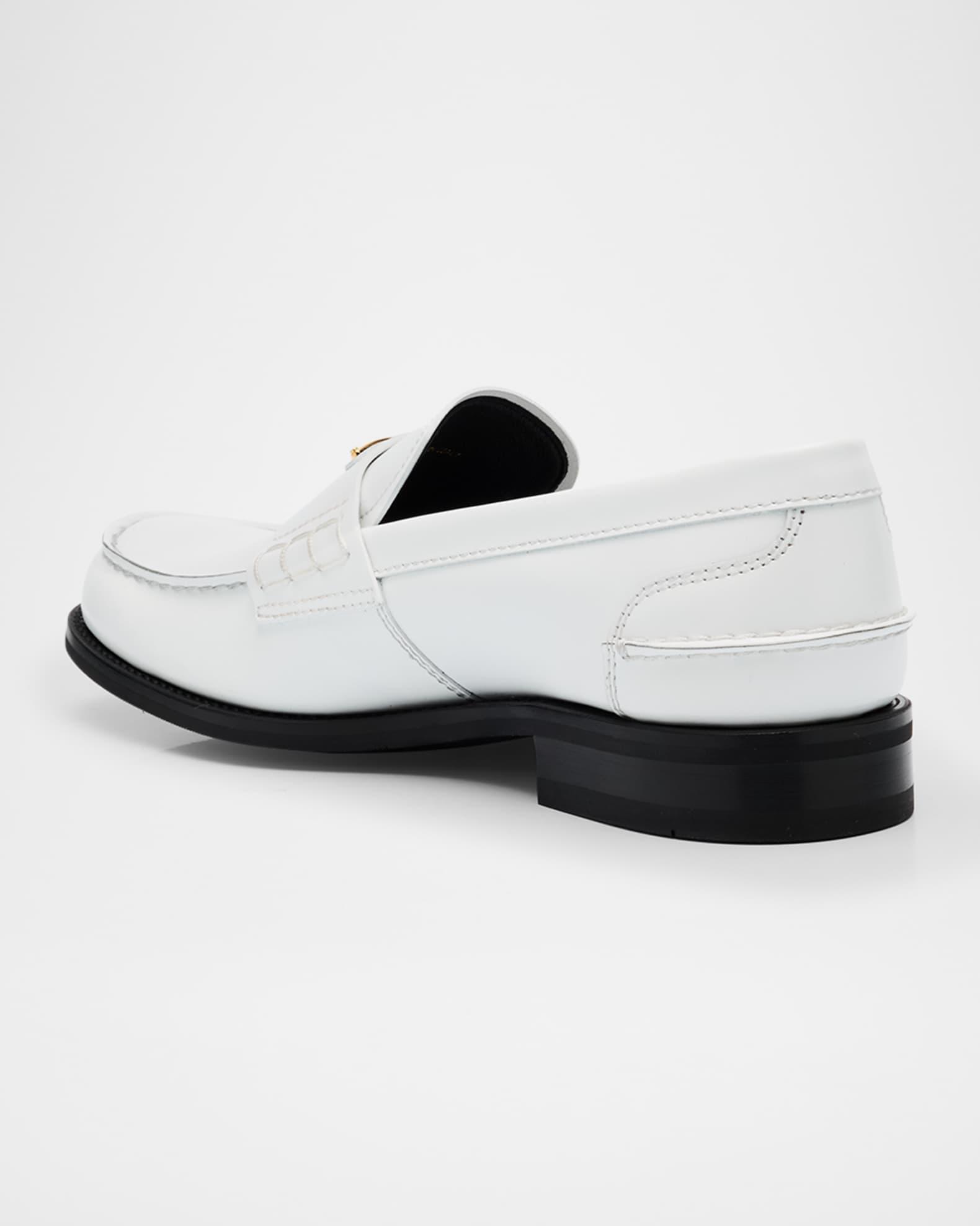 Men's Brushed Leather Split-Toe Loafers Product Image