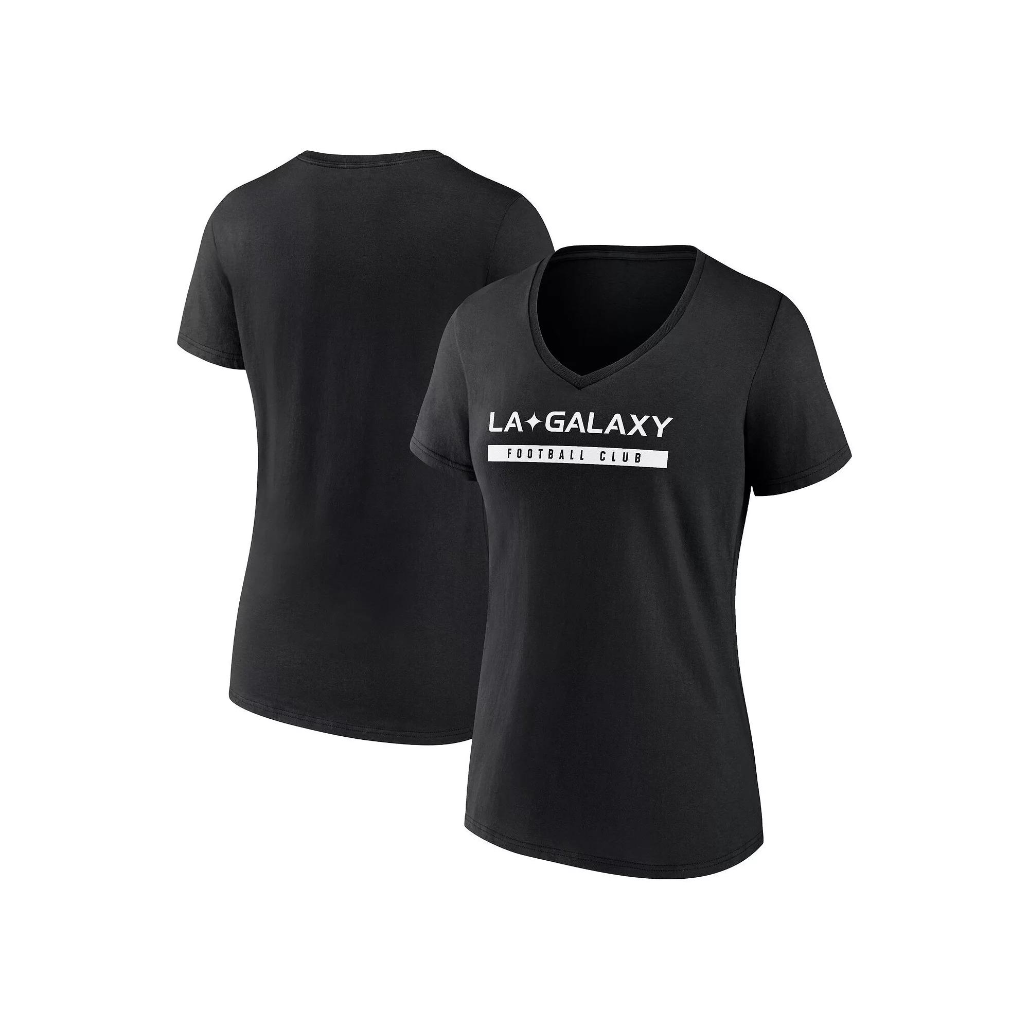 Women's Fanatics Branded Black LA Galaxy Fundamentals Stealth V-Neck T-Shirt, Size: Medium Product Image