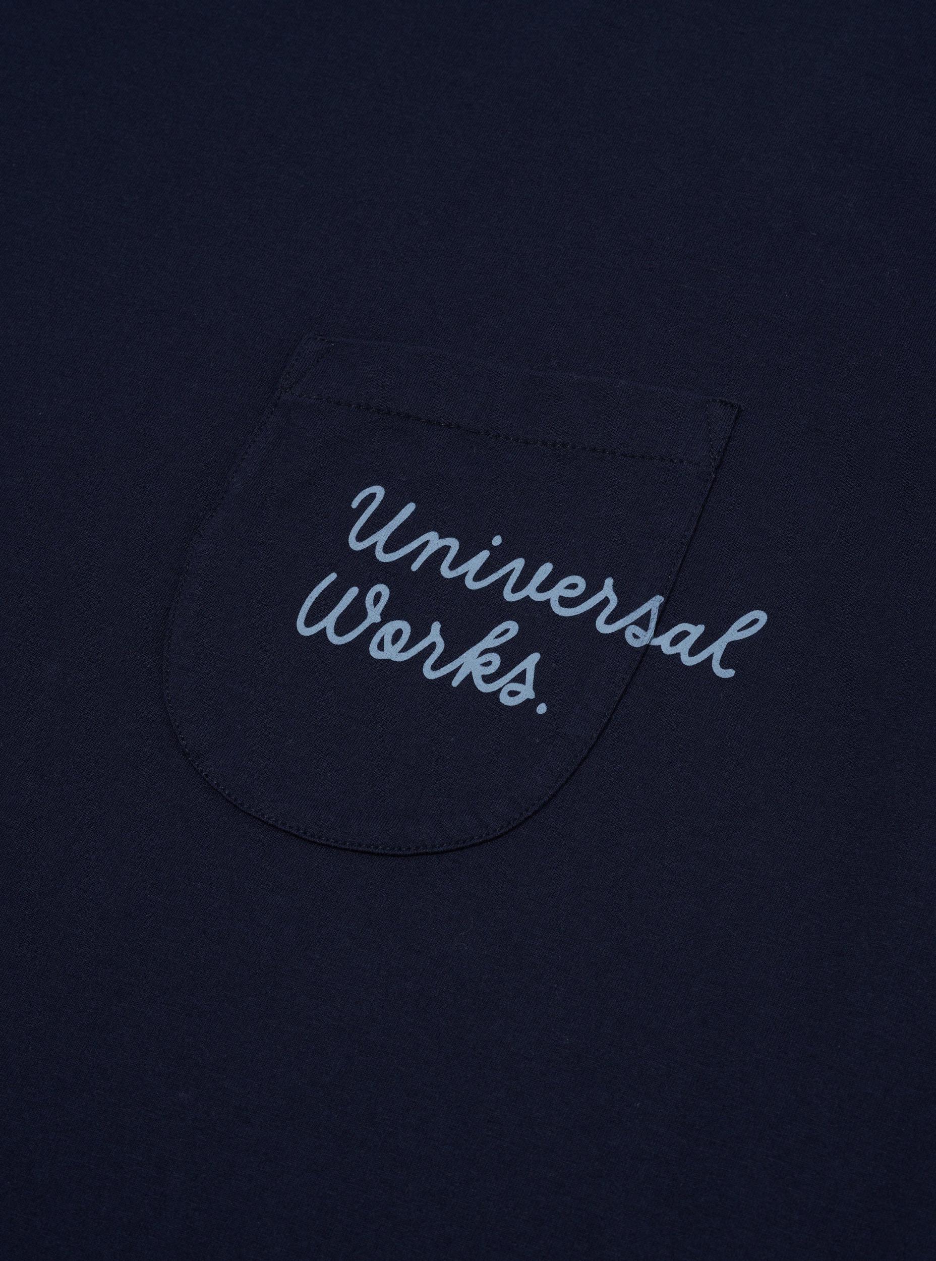 Bright Navy Organic Jersey Print Pocket Tee Product Image