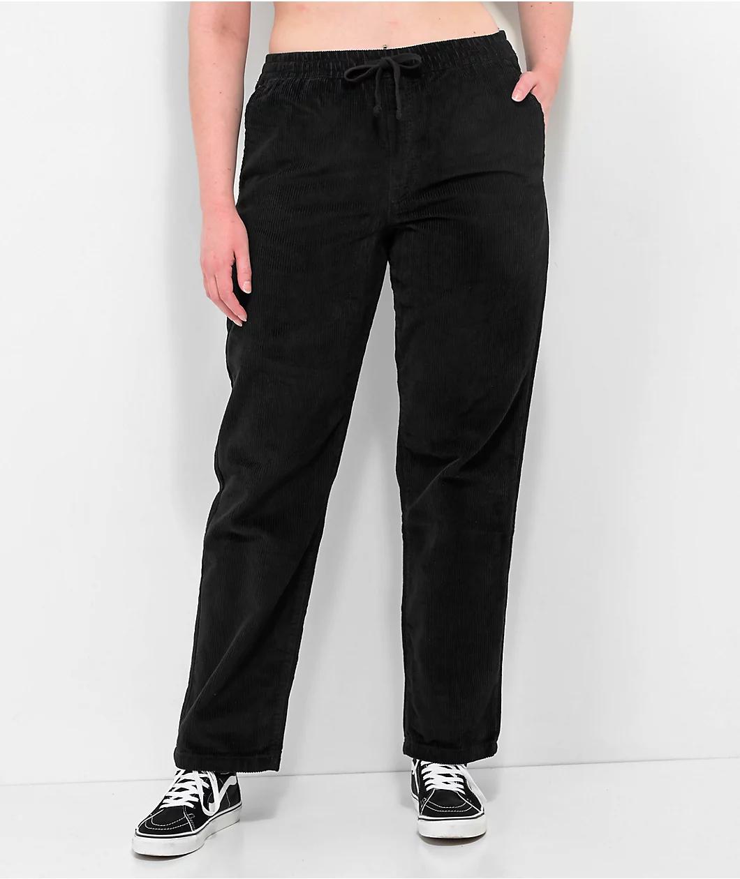 Empyre Jessie E-Waist Black Corduroy Skate Pants Product Image