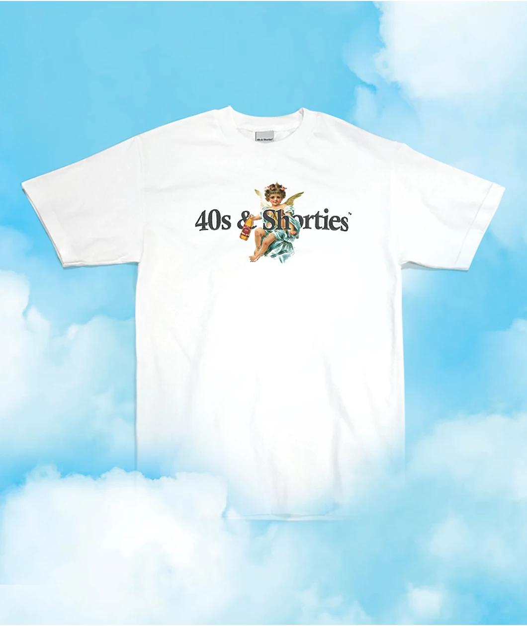 40s & Shorties Angel Logo White T-Shirt Product Image