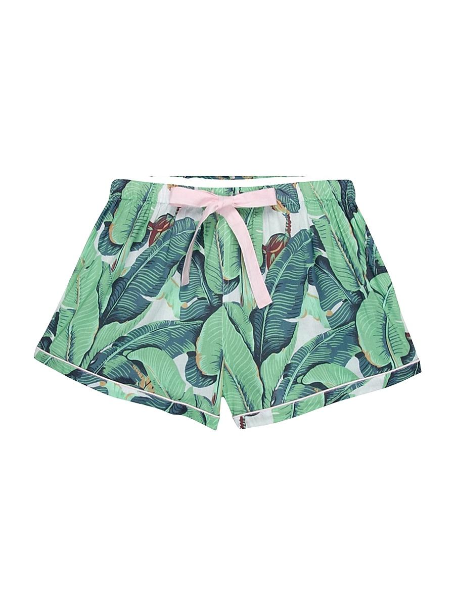 Womens Martinique Banana Leaf Boxer Shorts Product Image