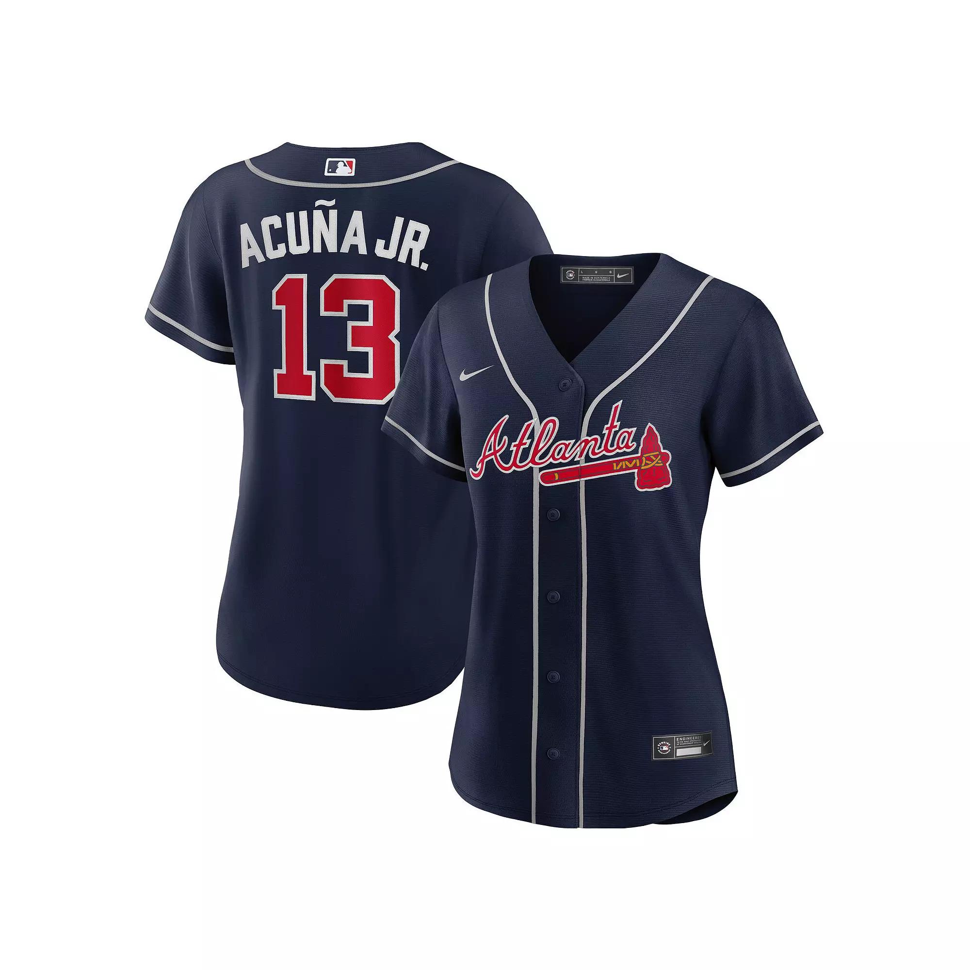 Women's Nike Ronald Acuna Jr. Navy Atlanta Braves Alternate Replica Player Jersey,  Product Image