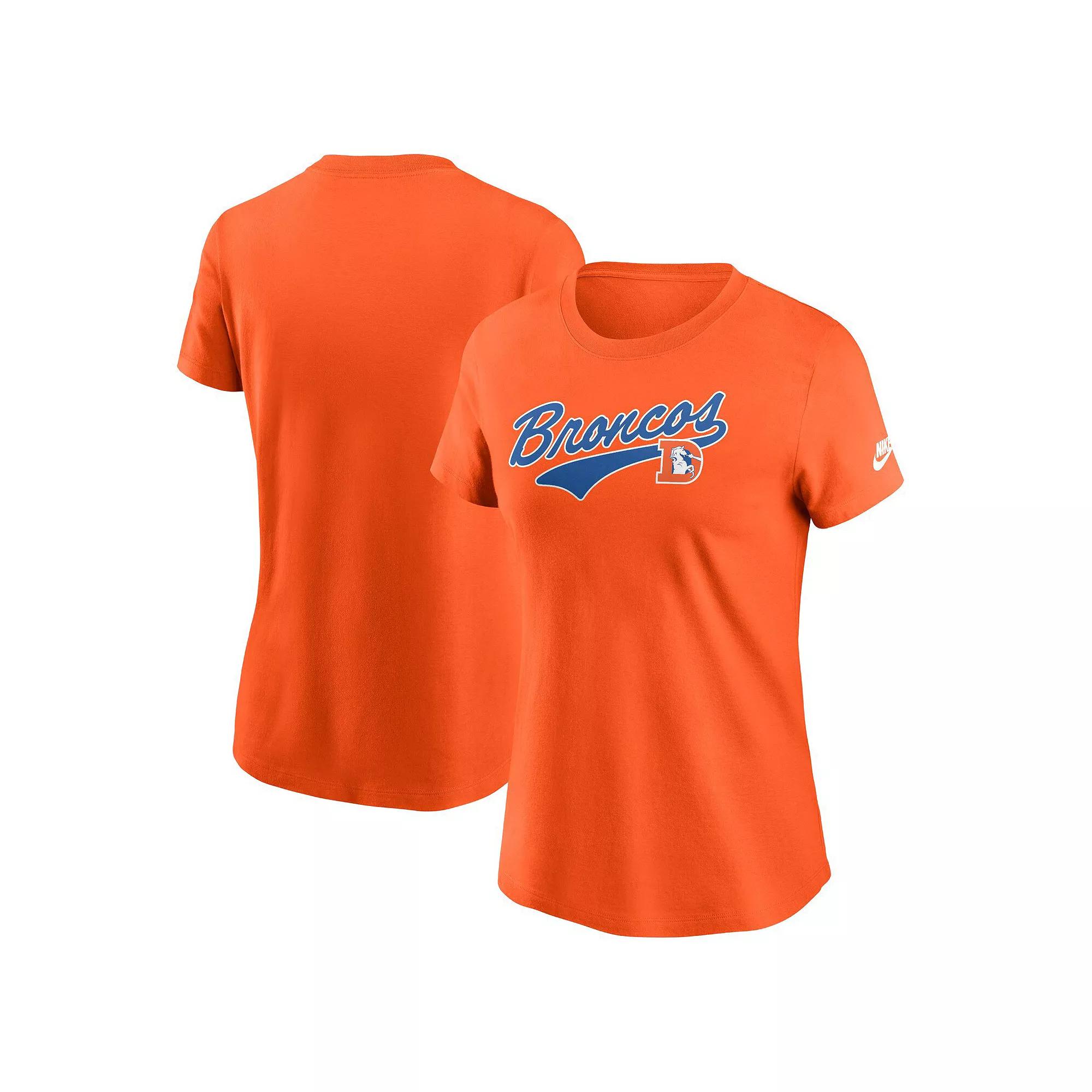 Women's Nike Orange Denver Broncos Team Logo T-Shirt, Size: Medium Product Image