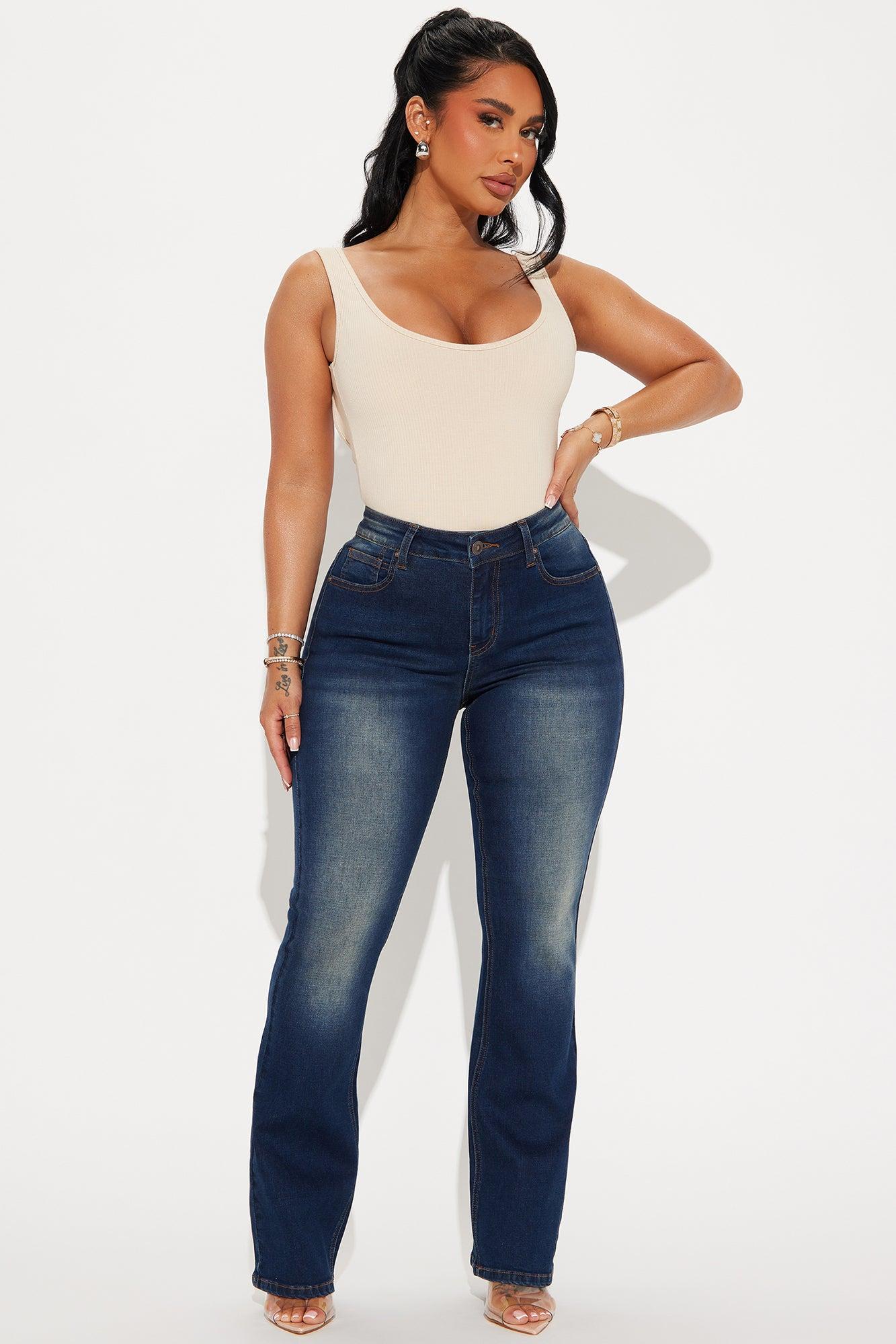 Play By My Rules Stretch Bootcut Jeans - Dark Wash Product Image