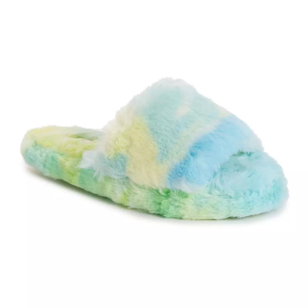 MUK LUKS Orla Daisy Womens Faux Fur Slippers Product Image