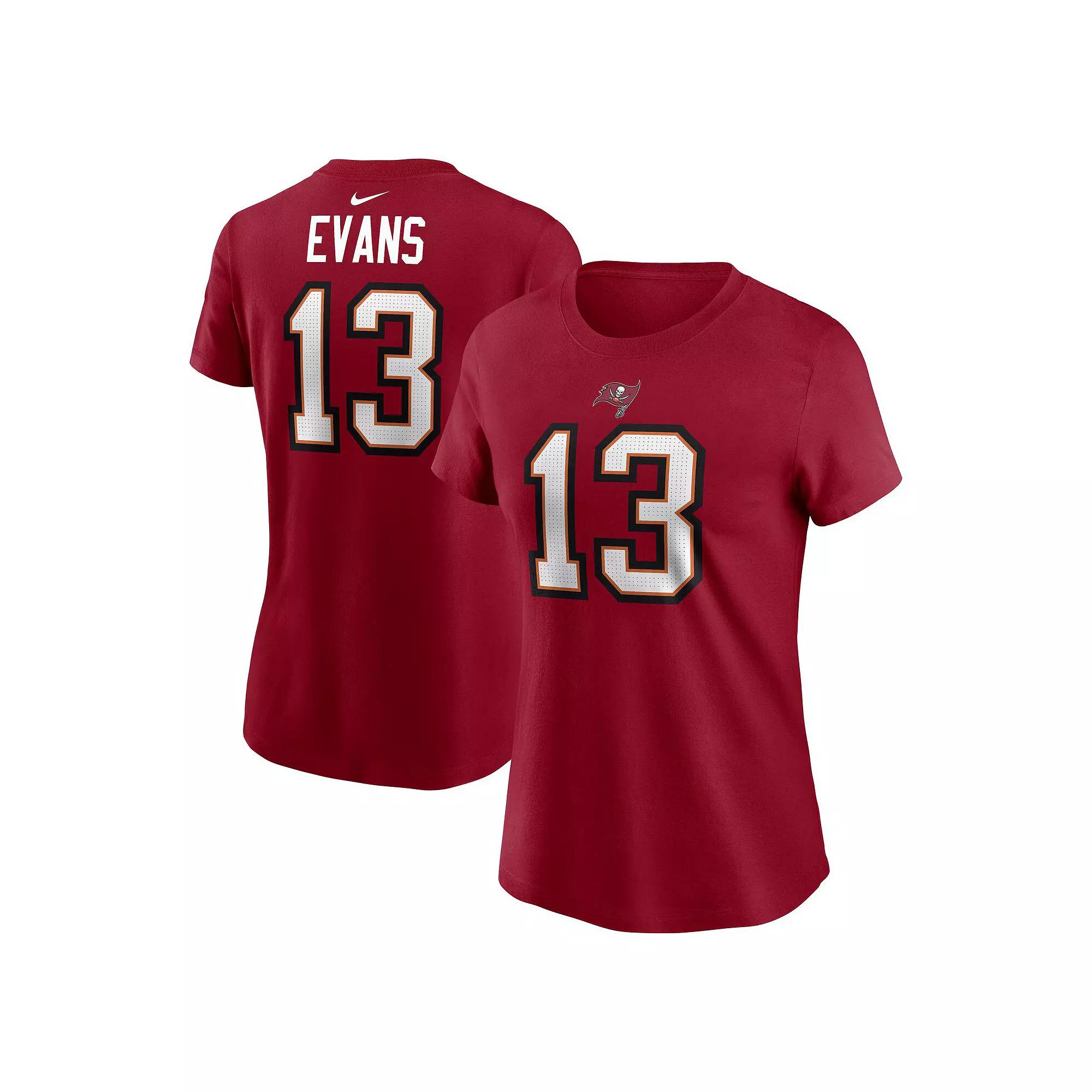 Women's Nike Mike Evans Red Tampa Bay Buccaneers Player Name & Number T-Shirt,  Product Image