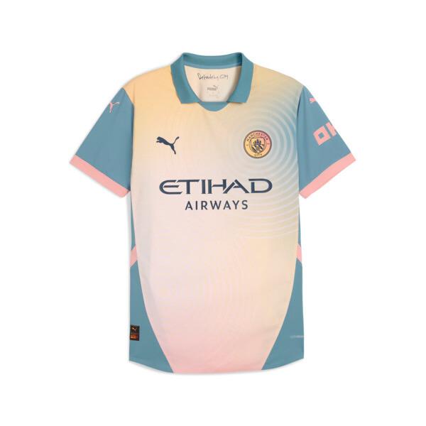 PUMA Manchester City 24/25 Authentic Fourth Men's Soccer Jersey in Rosebay/Bold Blue Product Image