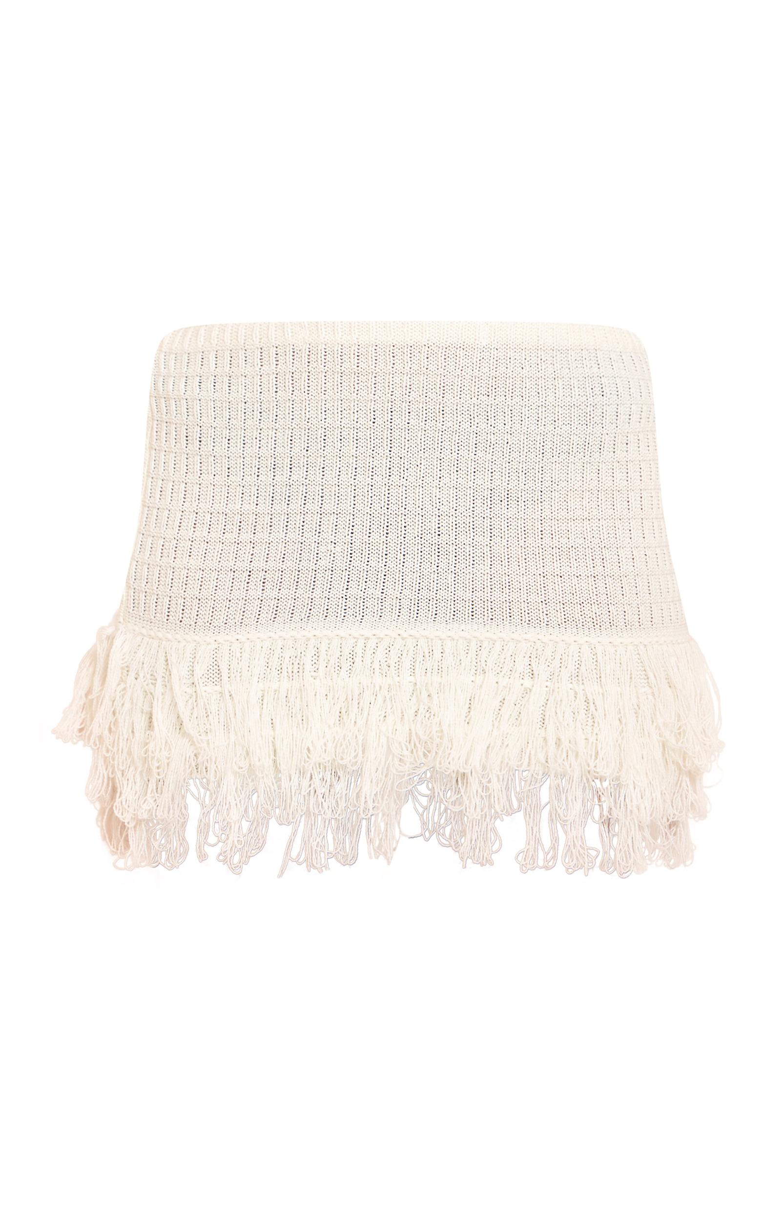 Cream Loop Knit Mini Skirt Product Image