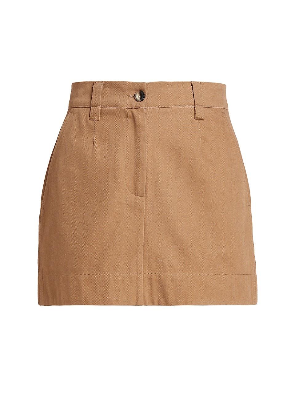 Womens Silas Cotton Gabardine Miniskirt Size 0 Product Image