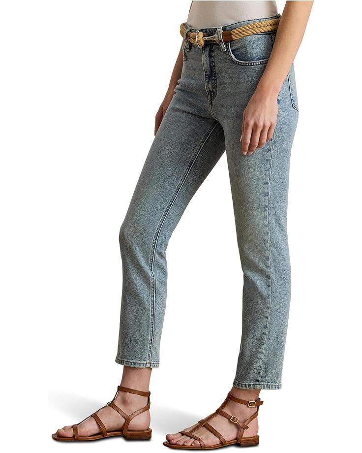 Mid-Rise Straight Ankle Jeans Product Image