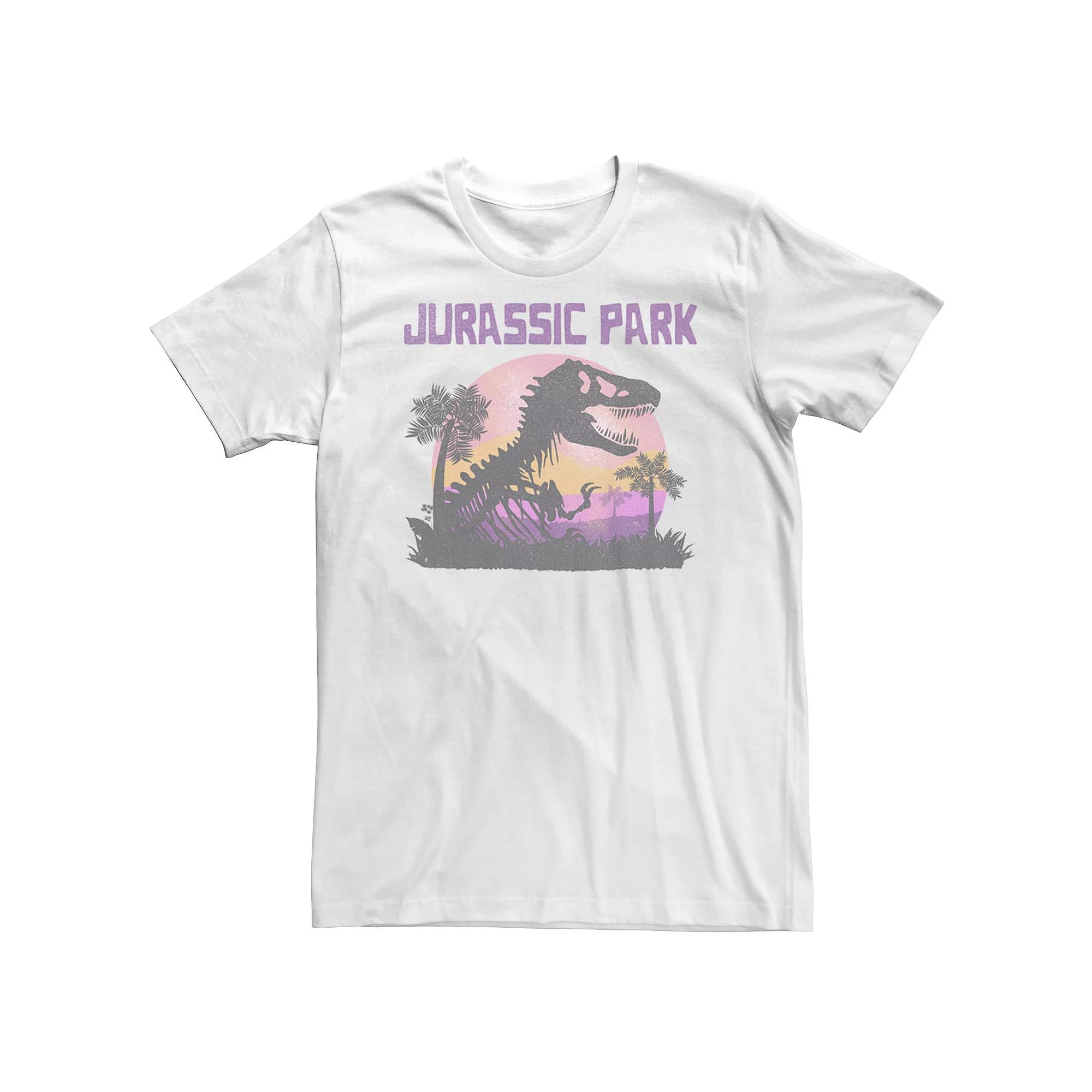 Big & Tall Jurassic Park Purple Hue Sunset Silhouette Tee, Men's,  Product Image