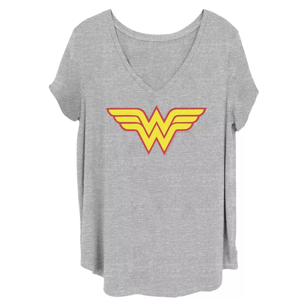 Juniors' Plus Size DC Comics Wonder Woman Symbol Tee, Girl's, Size: 2XL, Grey Gray Product Image