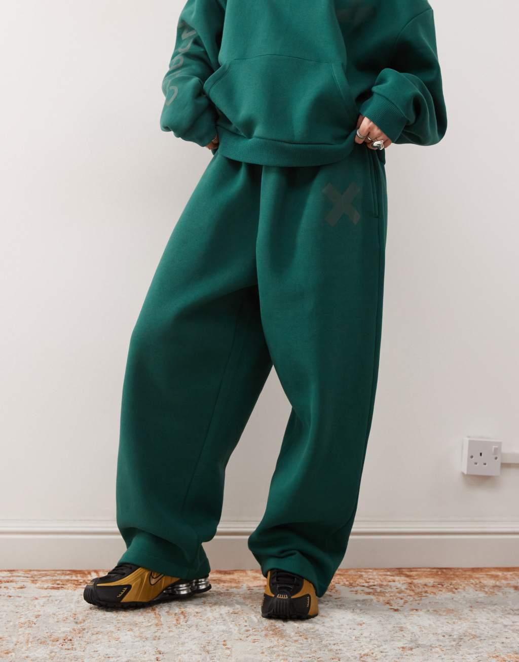 COLLUSION heavyweight logo relaxed sweatpants Product Image