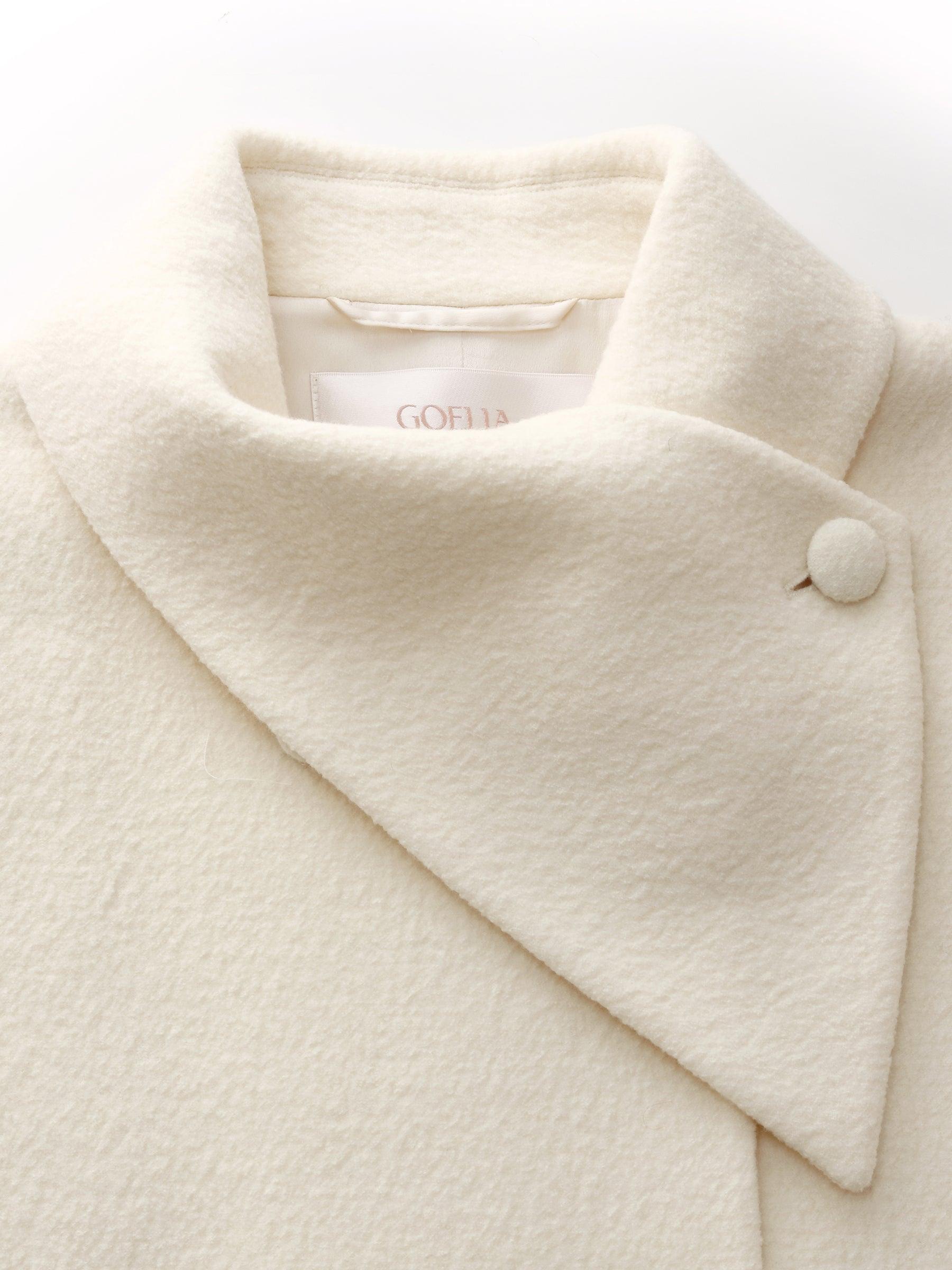 100% Wool Self-Tie Belt Women Coat Product Image