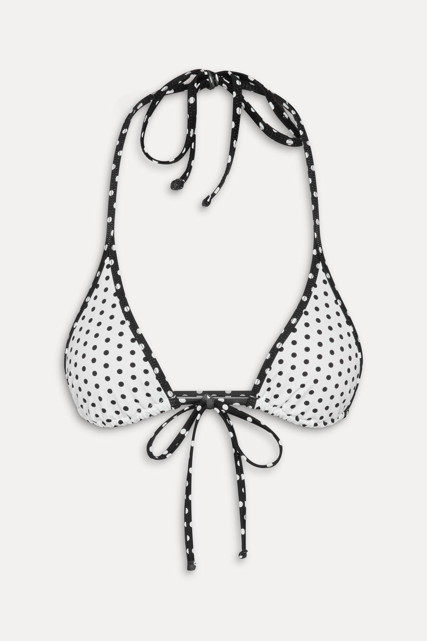 Paradise Halter Bikini Top - Classic Polka Dot Product Image