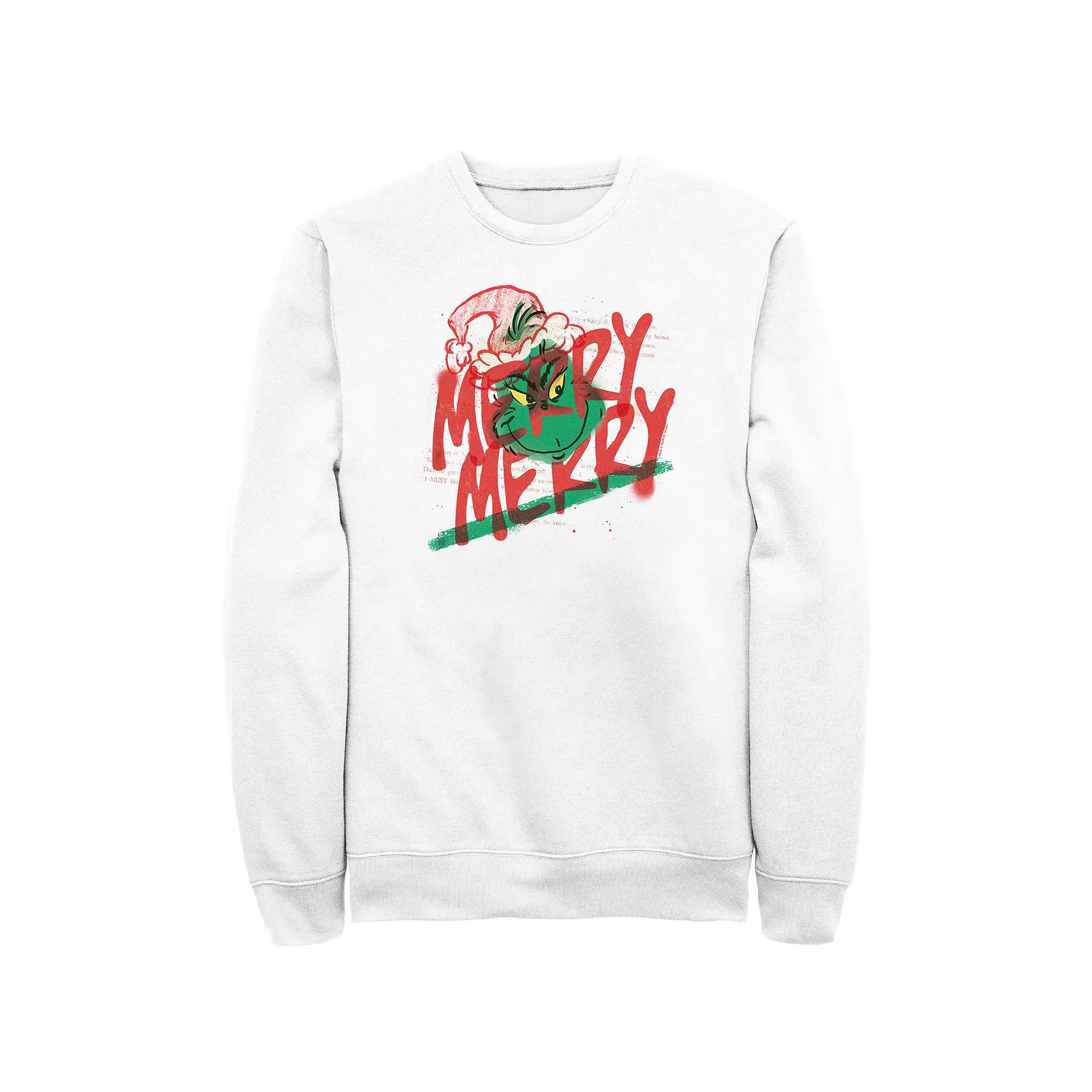 Big & Tall Dr. Seuss Grinch Merry Merry Graphic Fleece, Men's,  Product Image