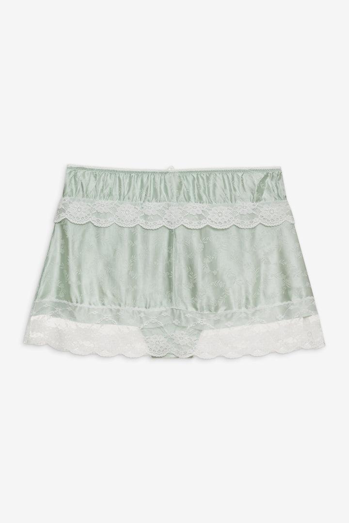Mint Twist Jacquard Mini Skirt — Mint Product Image