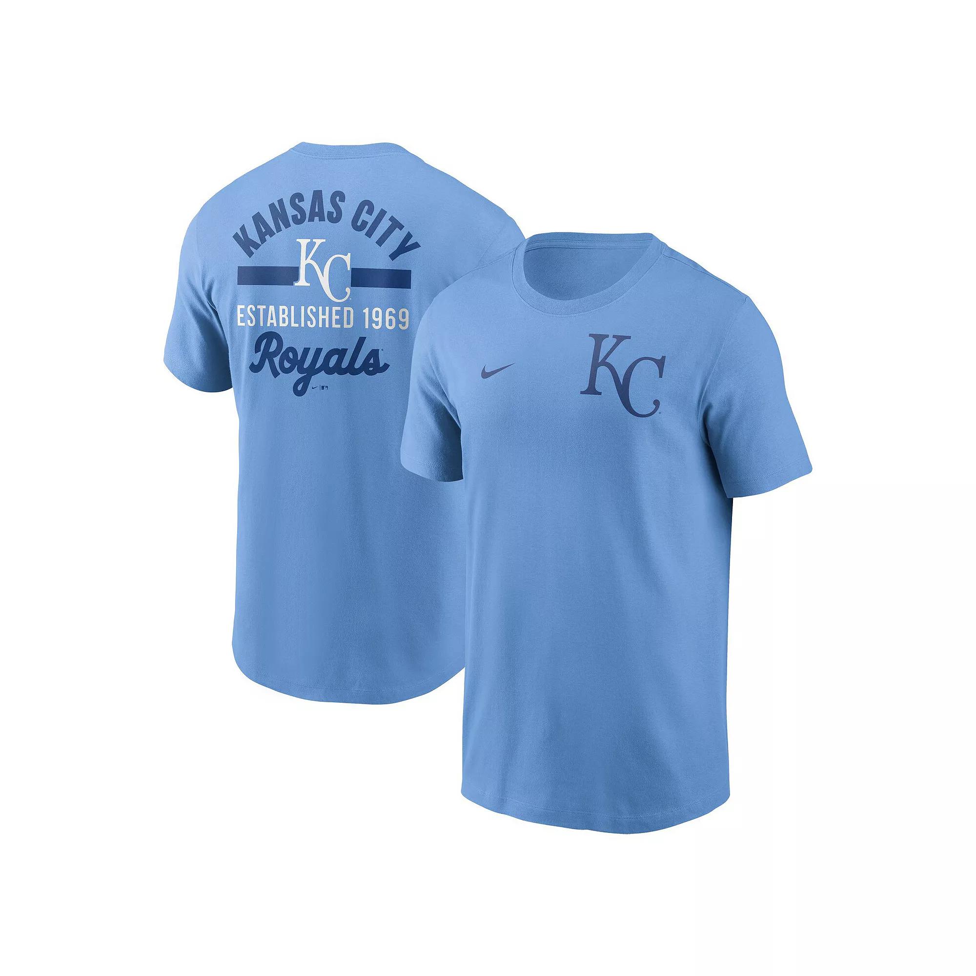 Men's Nike Light Blue Kansas City Royals 2-Hit T-Shirt, Size: Medium Product Image