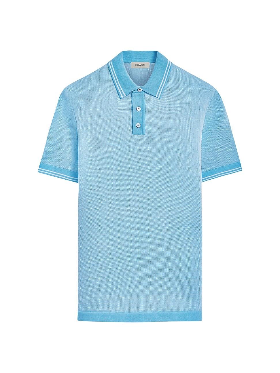 Mens Cotton-Silk Polo Sweater Product Image