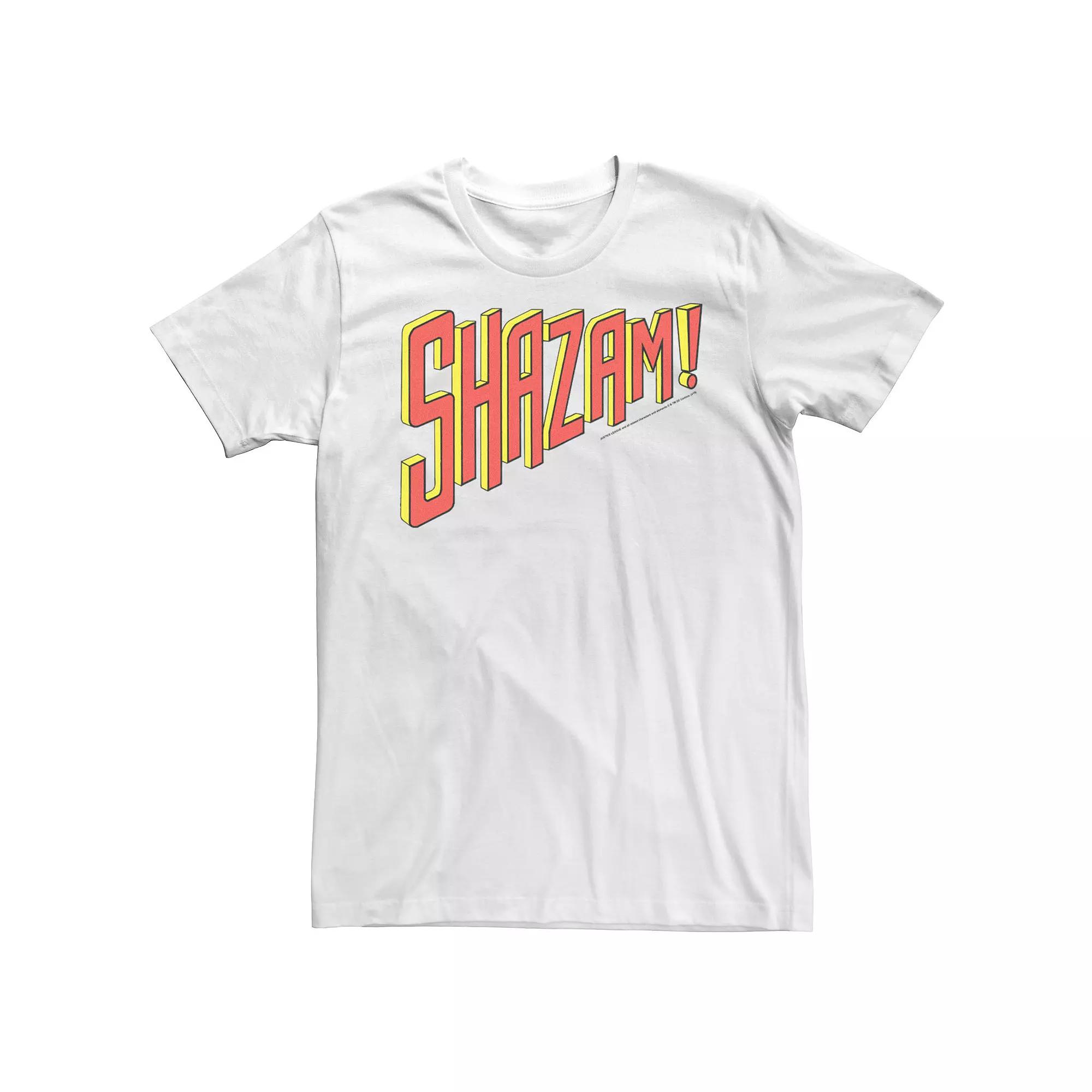 Men's Justice League Shazam Retro Logo Tee,  Product Image
