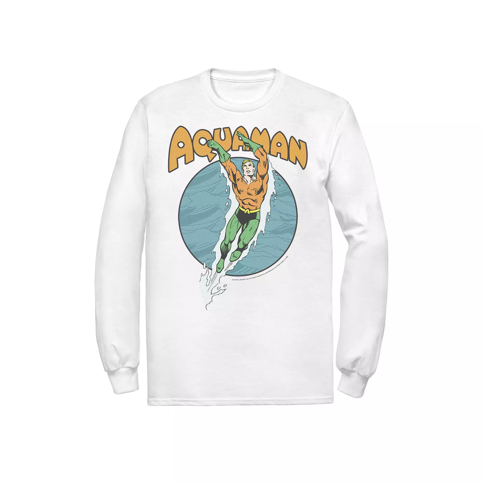 Men's DC Comics Aquaman Swimming Dance Tee, Size: XL, Athletic Grey Product Image