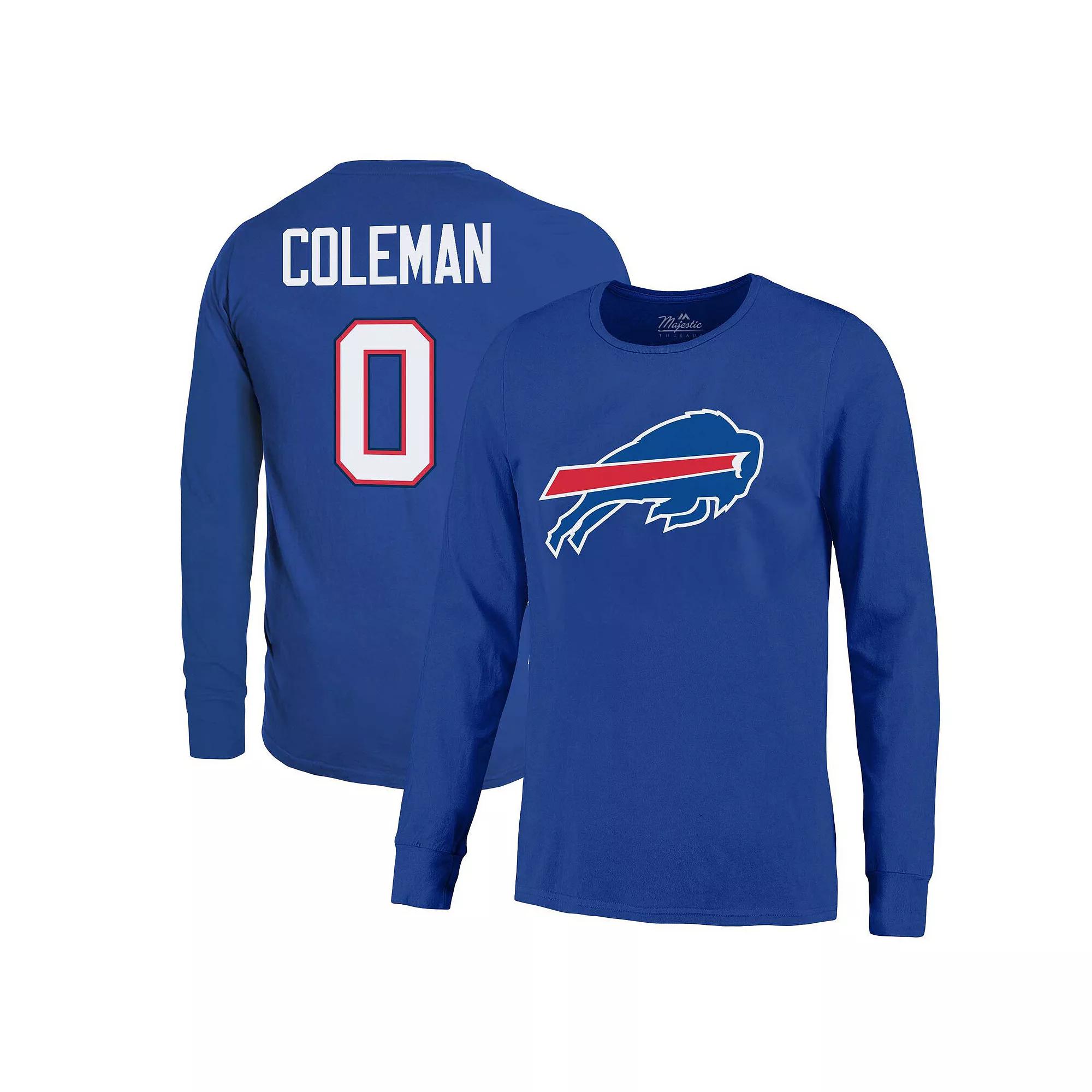 Men's Majestic Threads Keon Coleman Royal Buffalo Bills Name & Number Long Sleeve T-Shirt, Size: 2XL, Blue Product Image