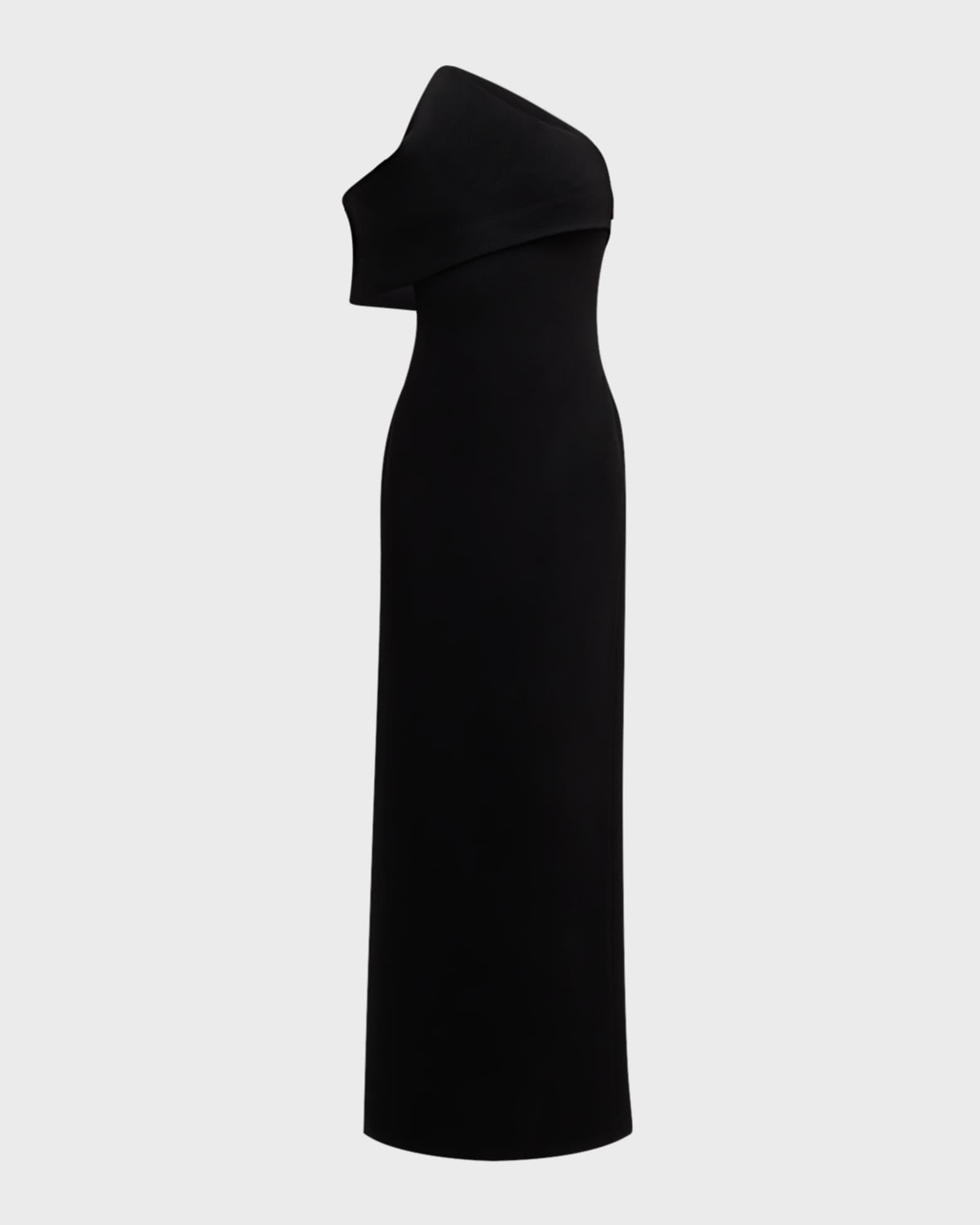 The Romee Draped One-Shoulder Column Gown Product Image