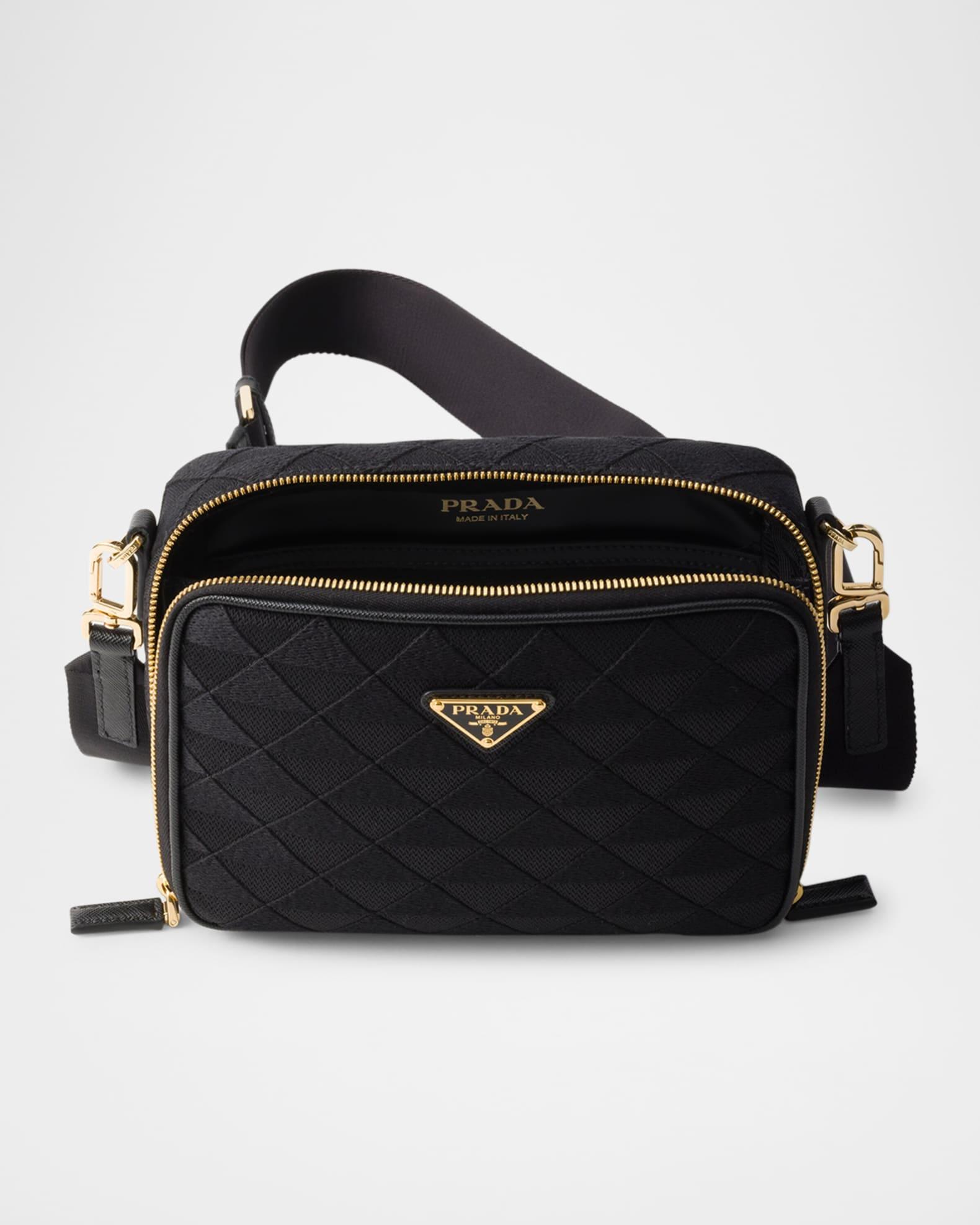 Men's Brique Embroidered Fabric Crossbody Bag Product Image