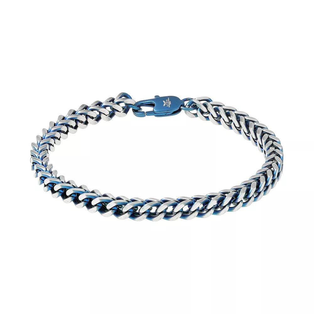 Men's LYNX Blue Ion Foxtail Chain Bracelet, Size: 8.5" Product Image