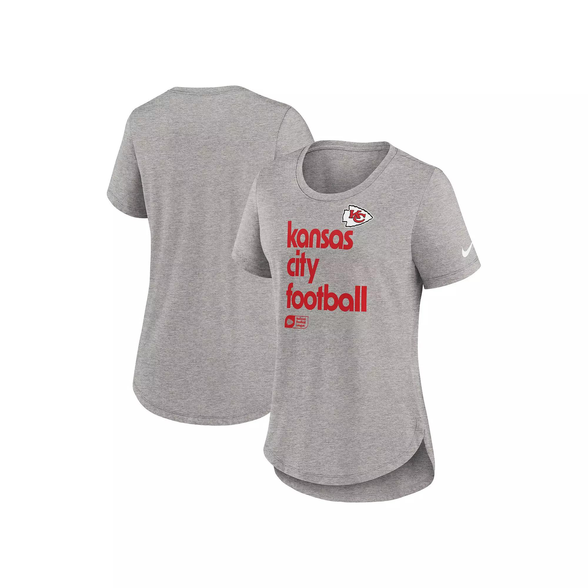Women's Nike Heather Gray Seattle Seahawks Fashion Tri-Blend T-Shirt,  Product Image